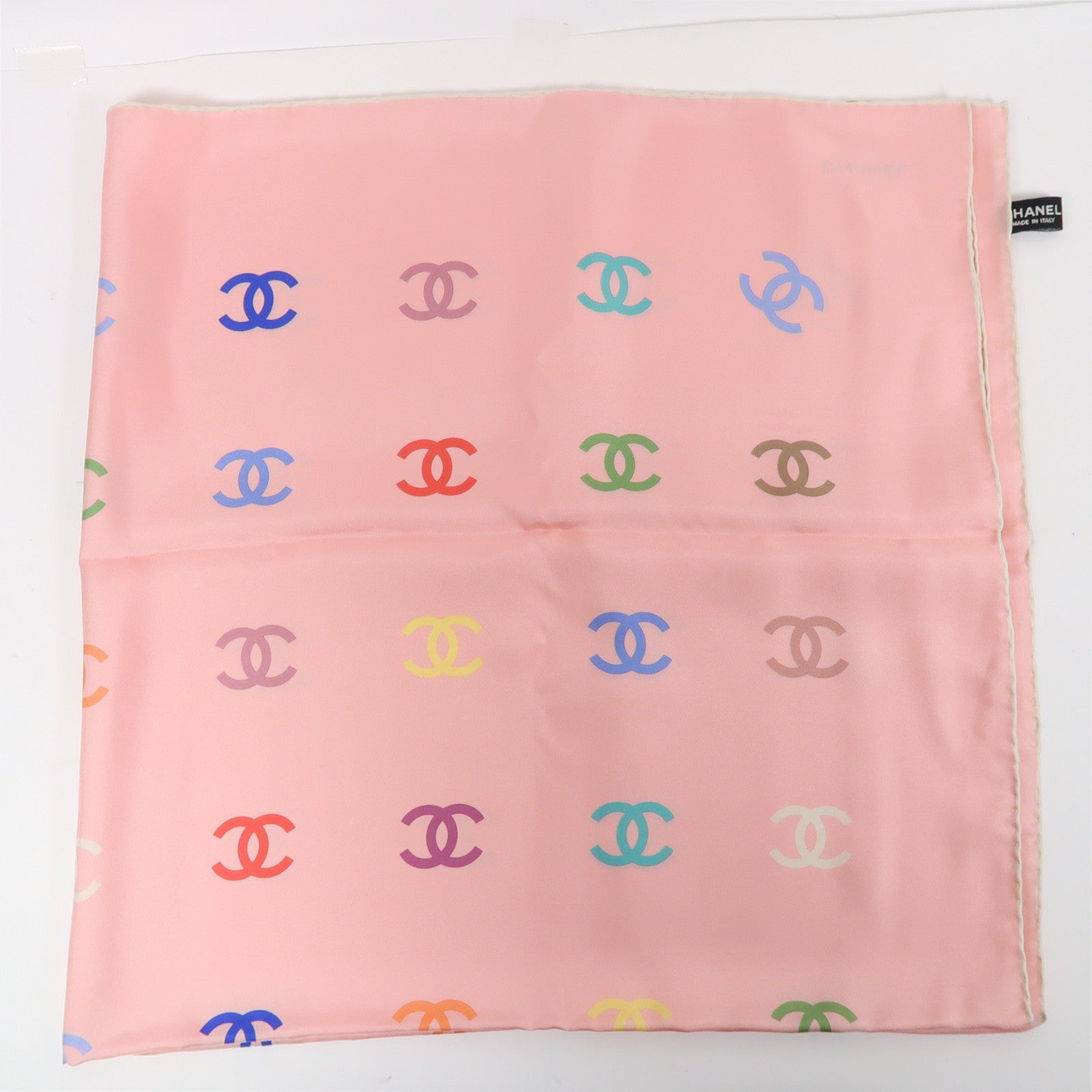 CHANEL 絲質Scarf絲巾粉紅色
