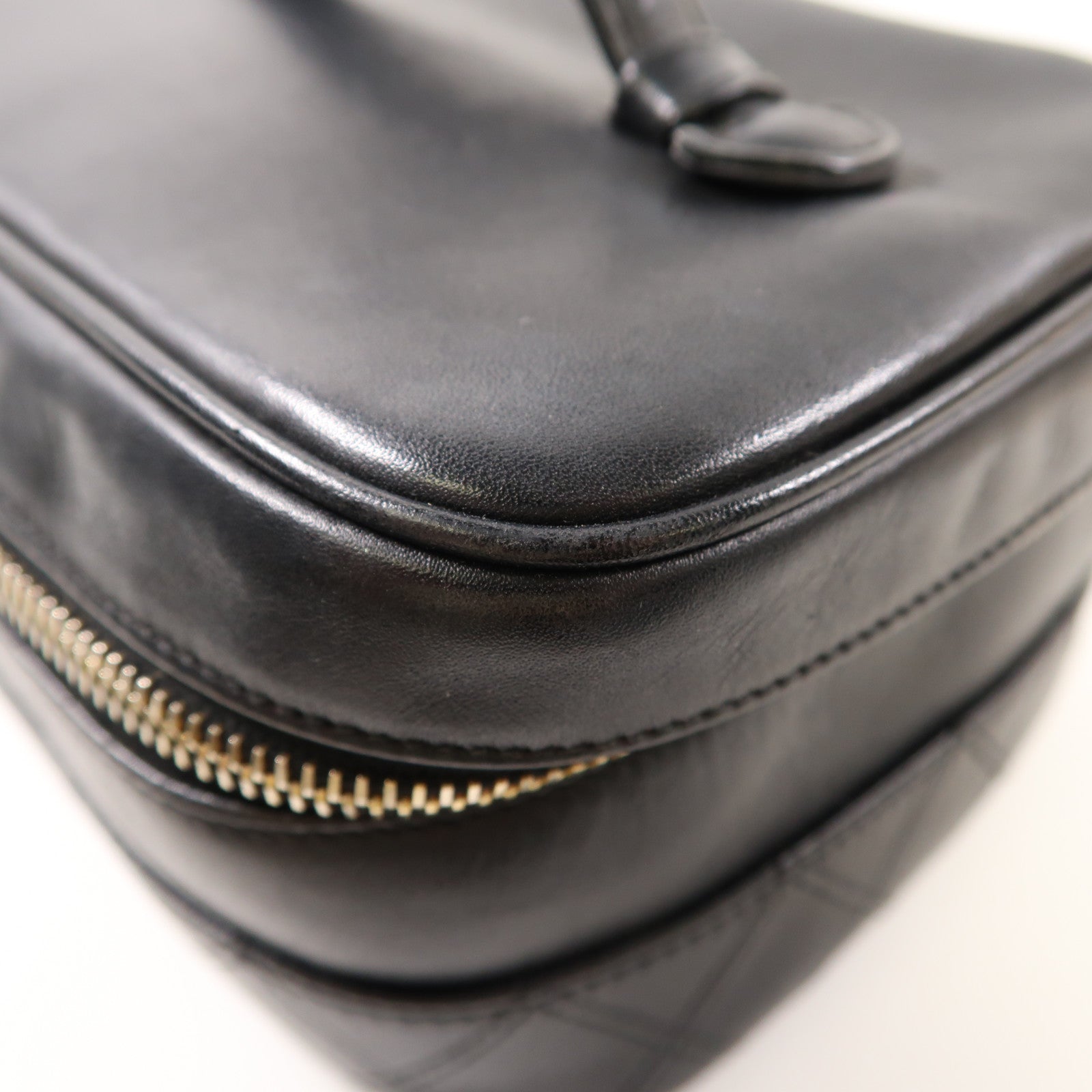 CHANEL 牛皮皮革Vintage Vanity Case金扣手挽袋