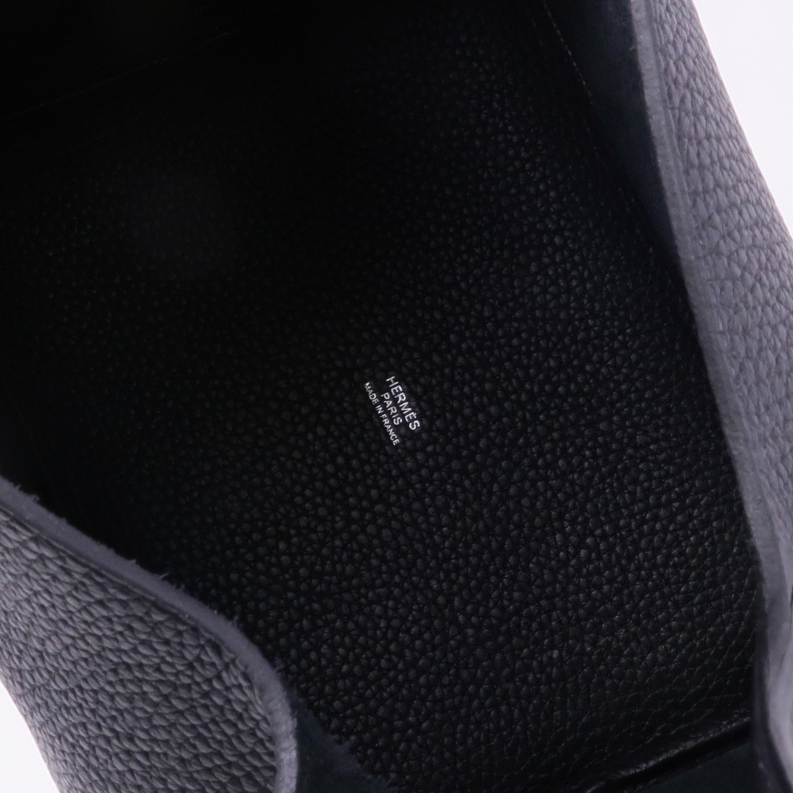 HERMES Clemence皮革Picotin MM銀扣手挽袋89 Noir