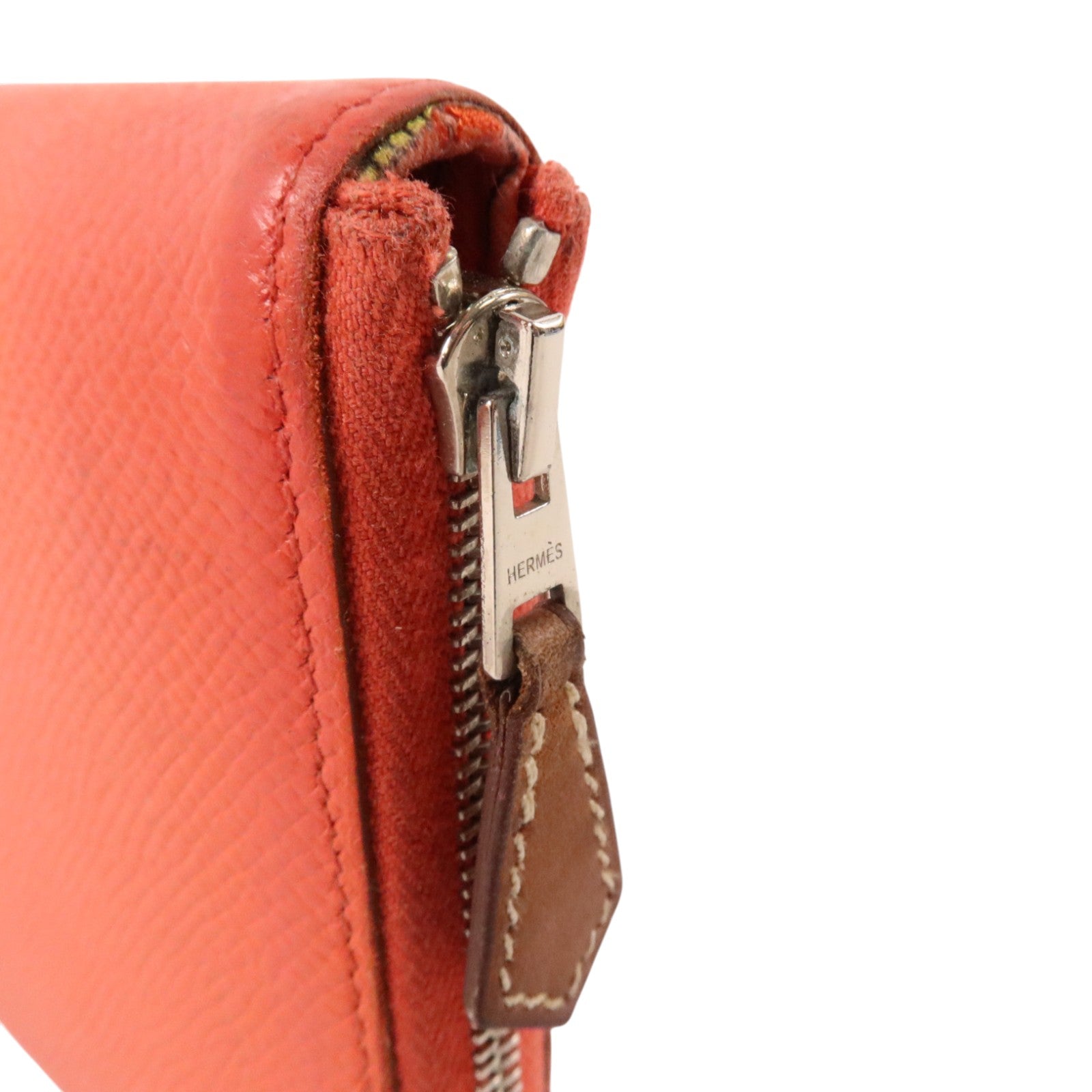 HERMES Epsom皮革Silk In Wallet銀扣長錢包Rose Jaipur