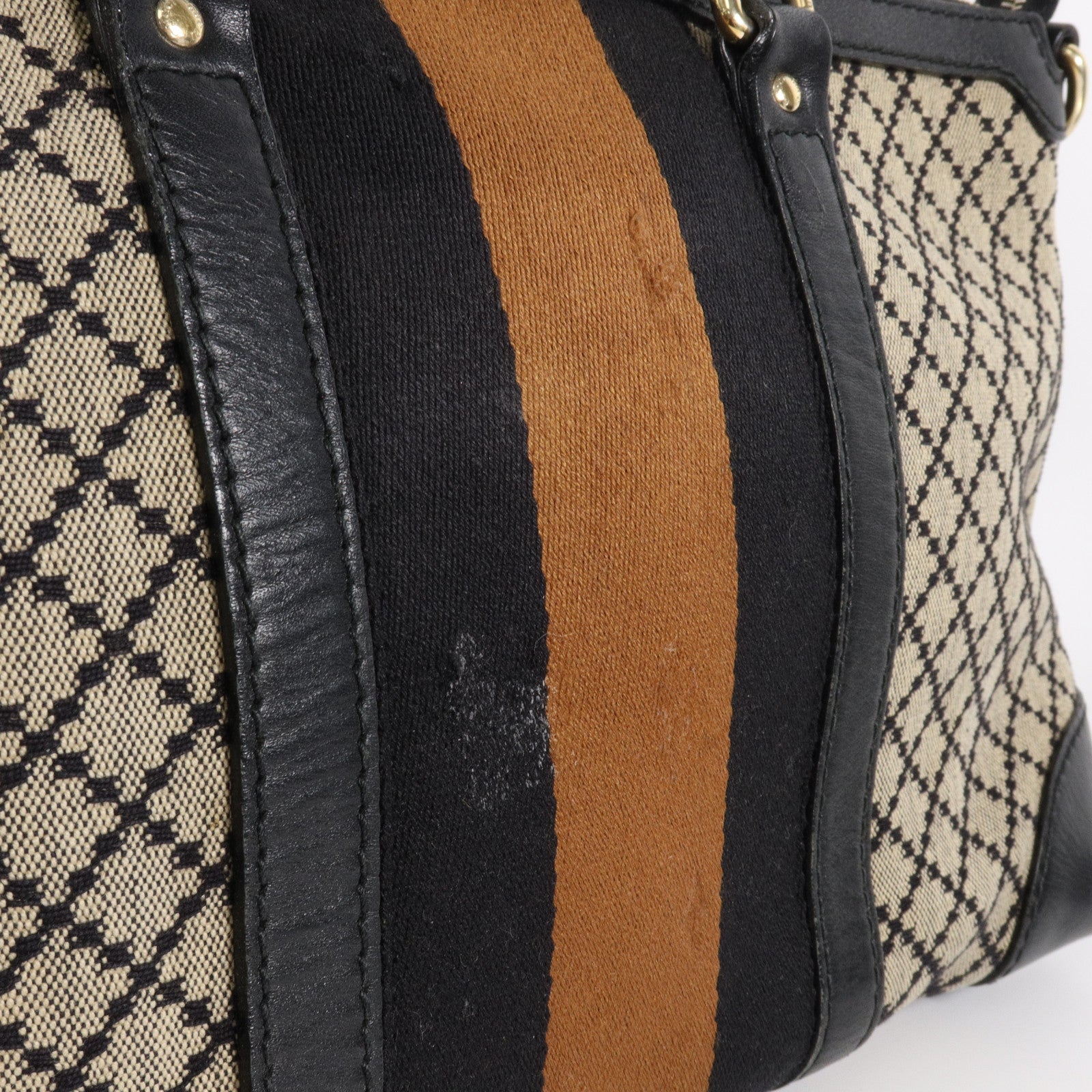 GUCCI 帆布Diamante Web 2 Way Bag手挽肩背兩用袋