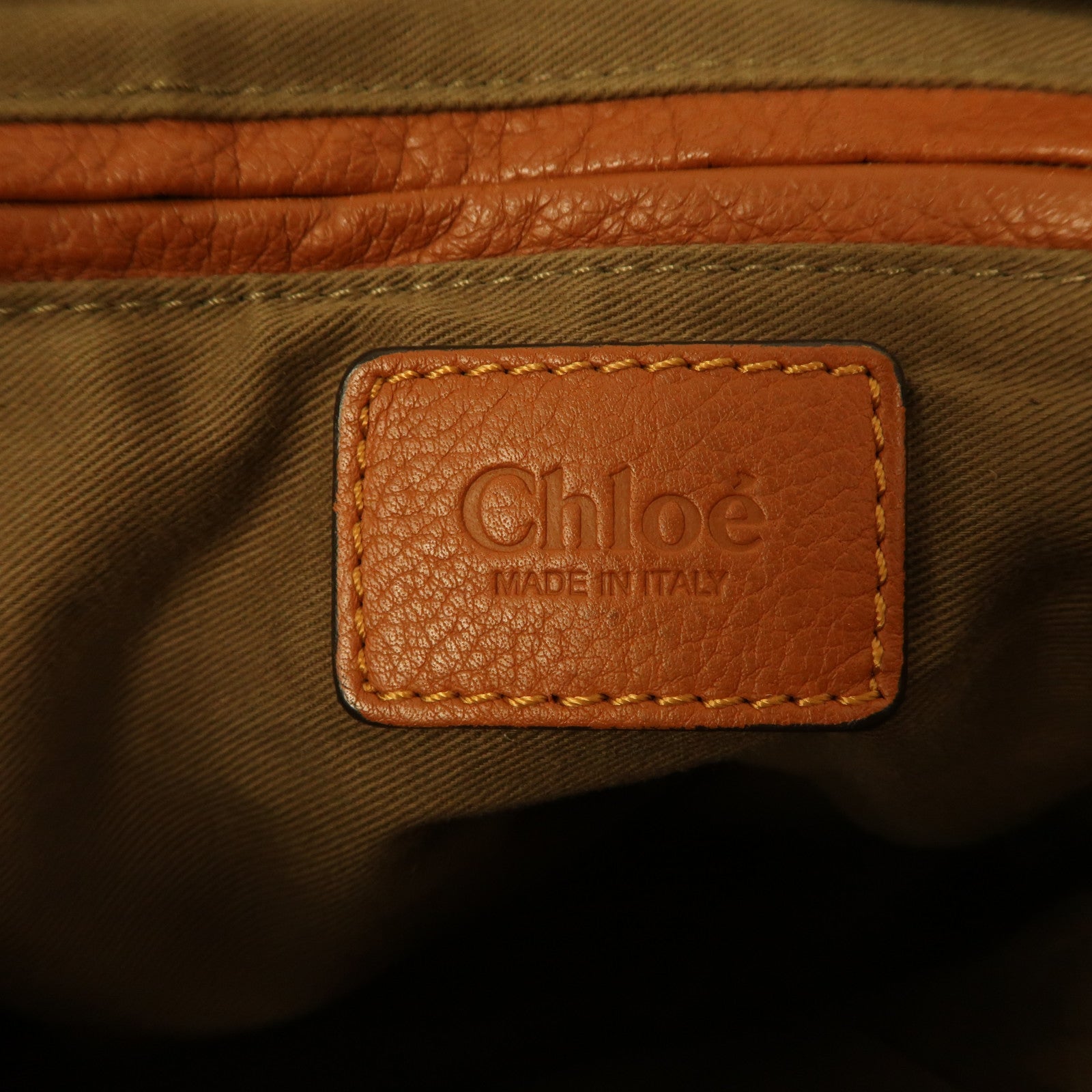 Chloe 牛皮皮革Shoulder Bag金扣肩背袋啡色