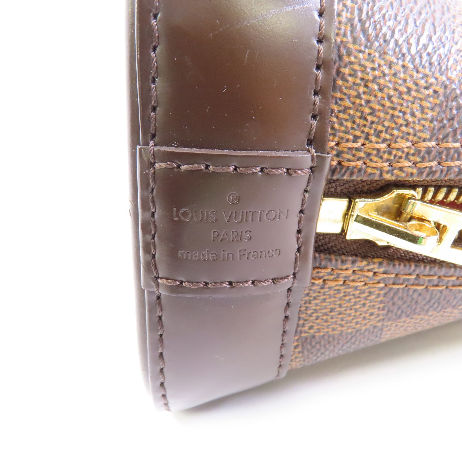 LOUIS VUITTON Damier Alma BB金扣手挽肩背兩用袋啡色