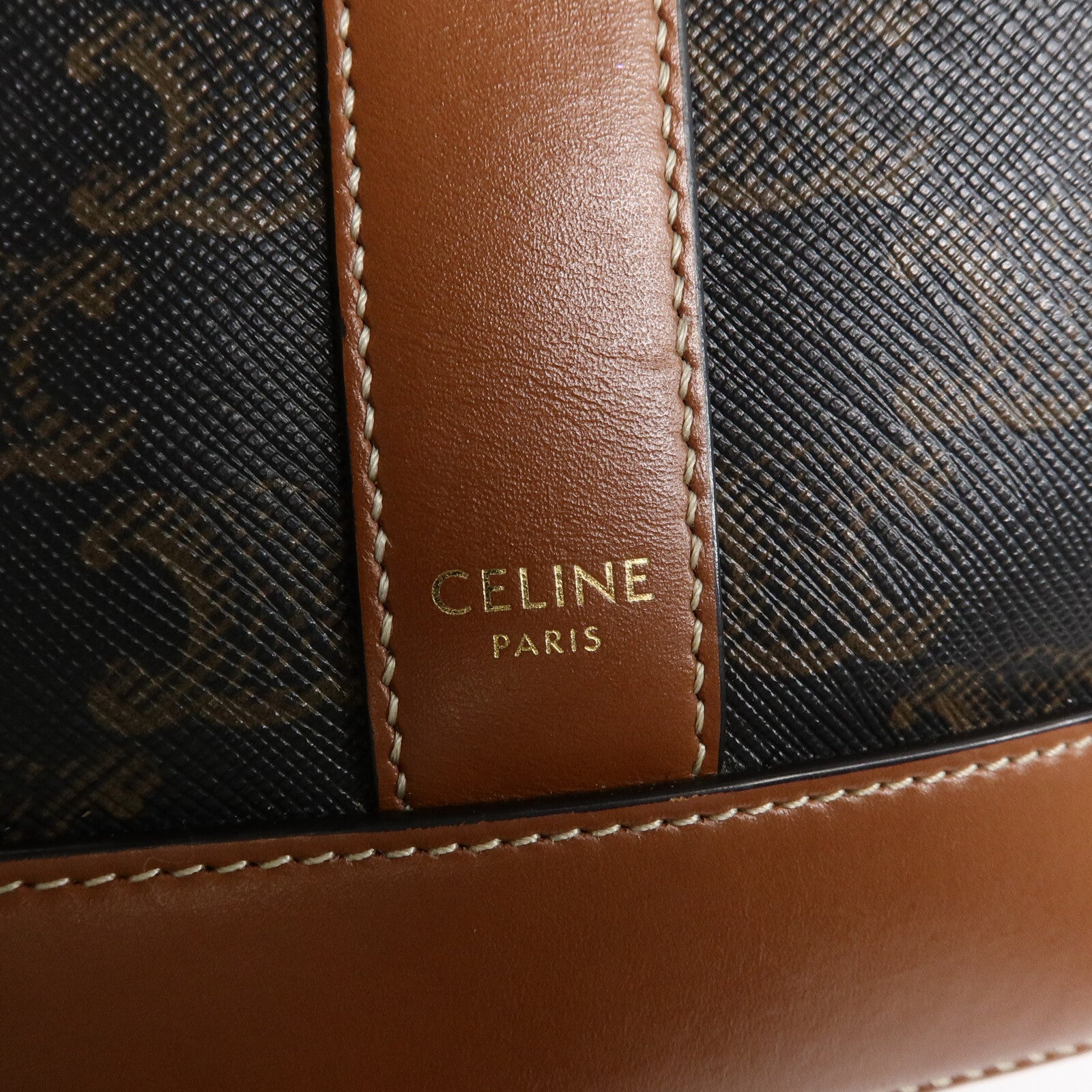 CELINE 塗層帆布Triomple Small Bucket Bag肩背袋