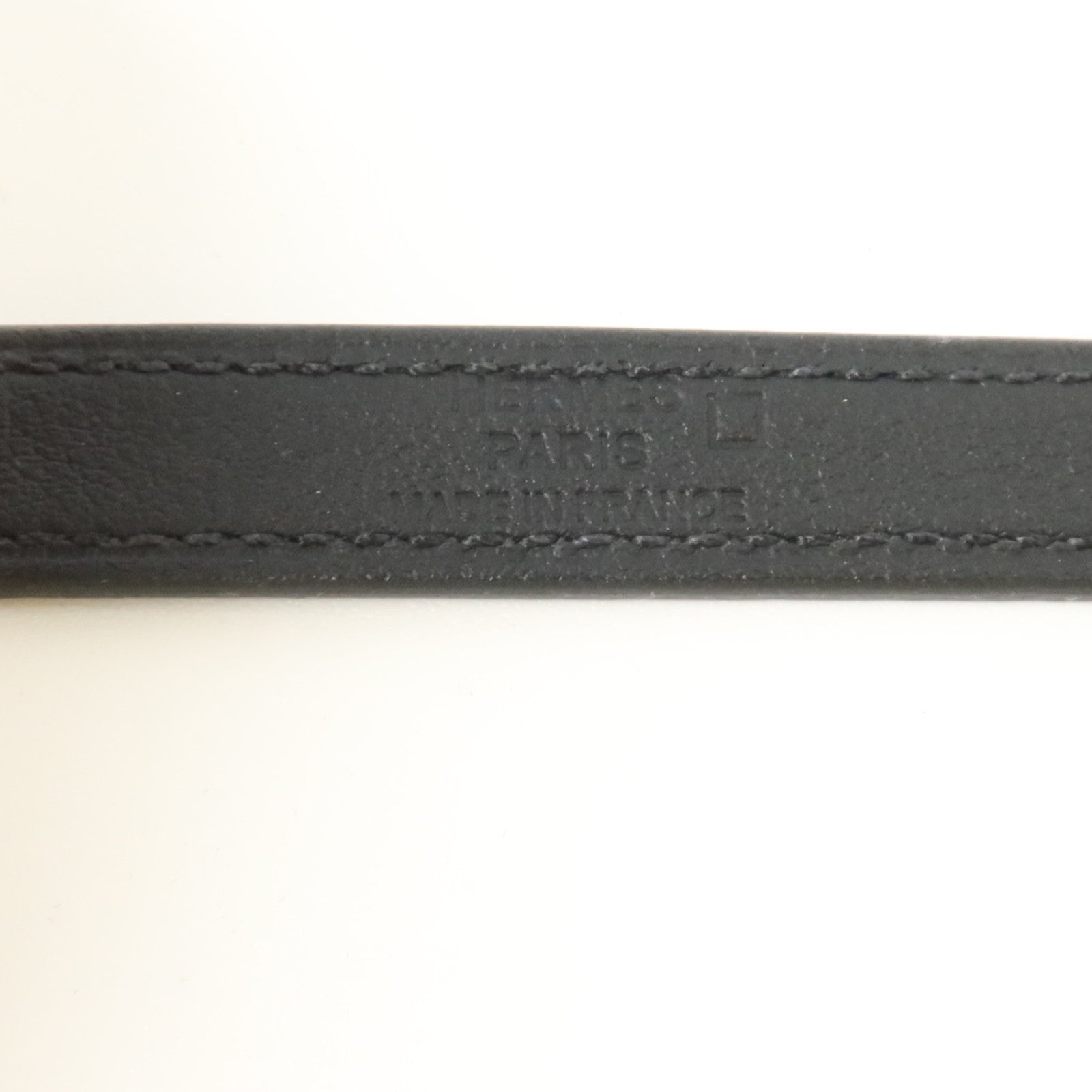HERMES Alligator皮革Kelly Double Tour So Black Bracelet手鏈