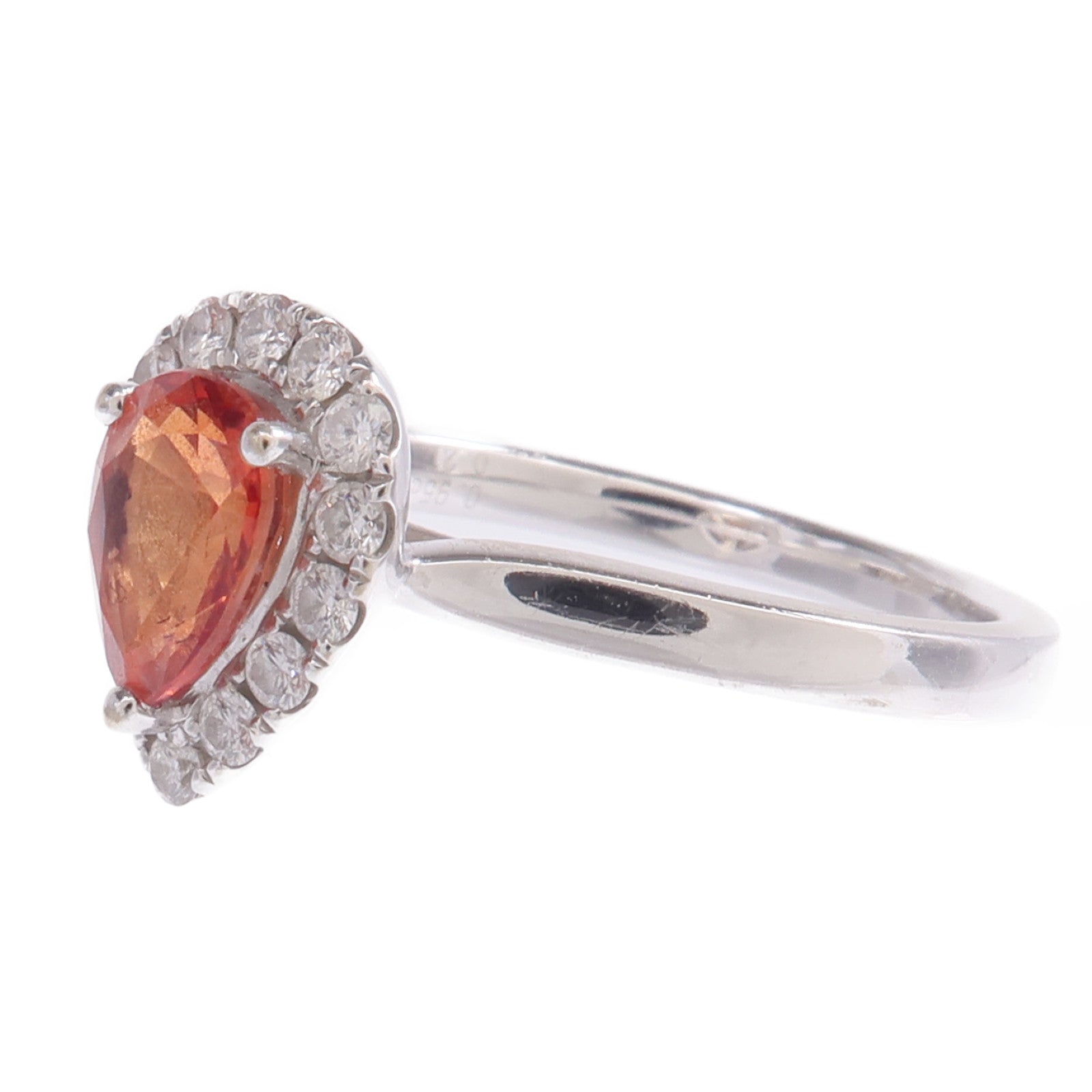 JEWELRY 18K白金Color Stone Diamond Ring彩色寶石/鑽石戒指US#5.5