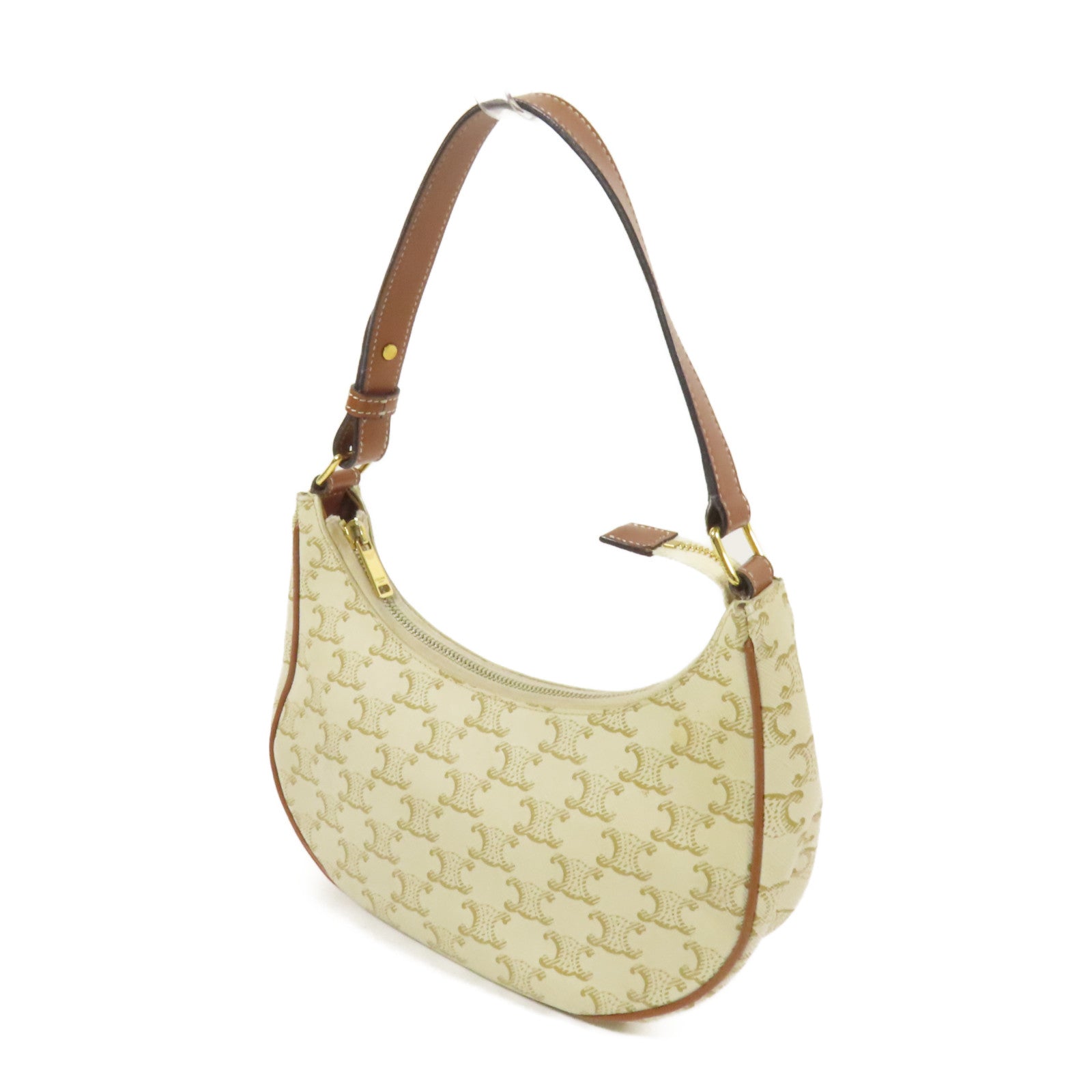 CELINE 塗層帆布Ava金扣肩背袋