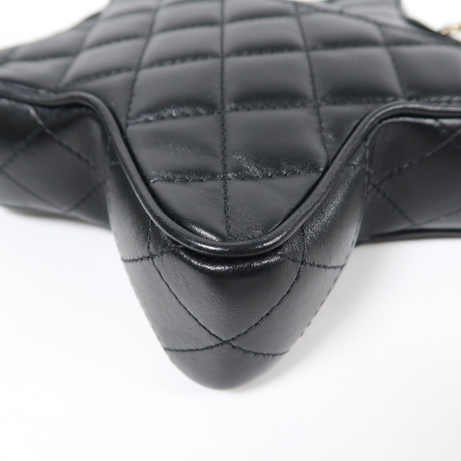 CHANEL 【激減優惠】羊皮皮革Chain Shoulder金扣鏈帶肩背袋黑色