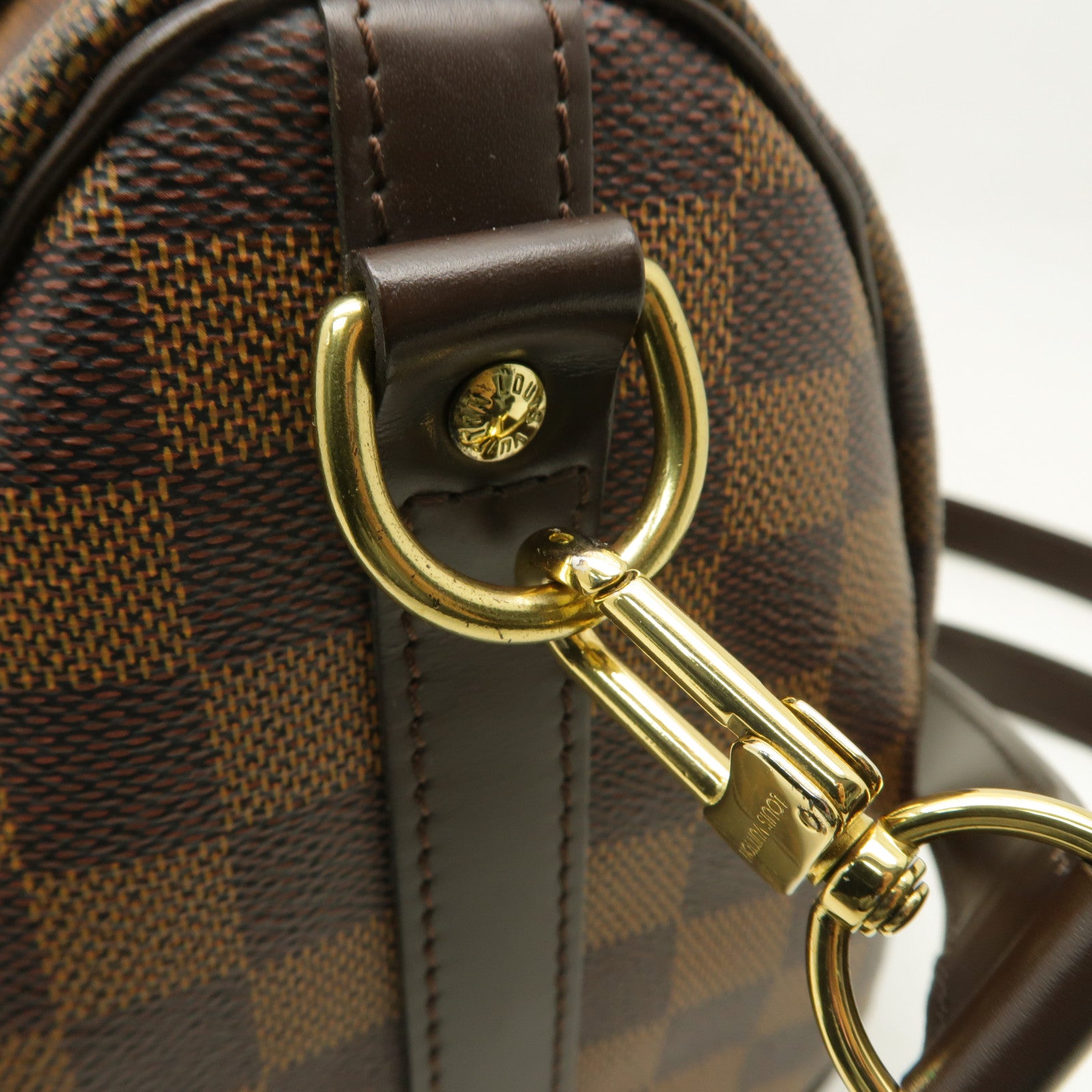 LOUIS VUITTON Damier Speedy 25 Bandoultere金扣手挽肩背兩用袋棕色