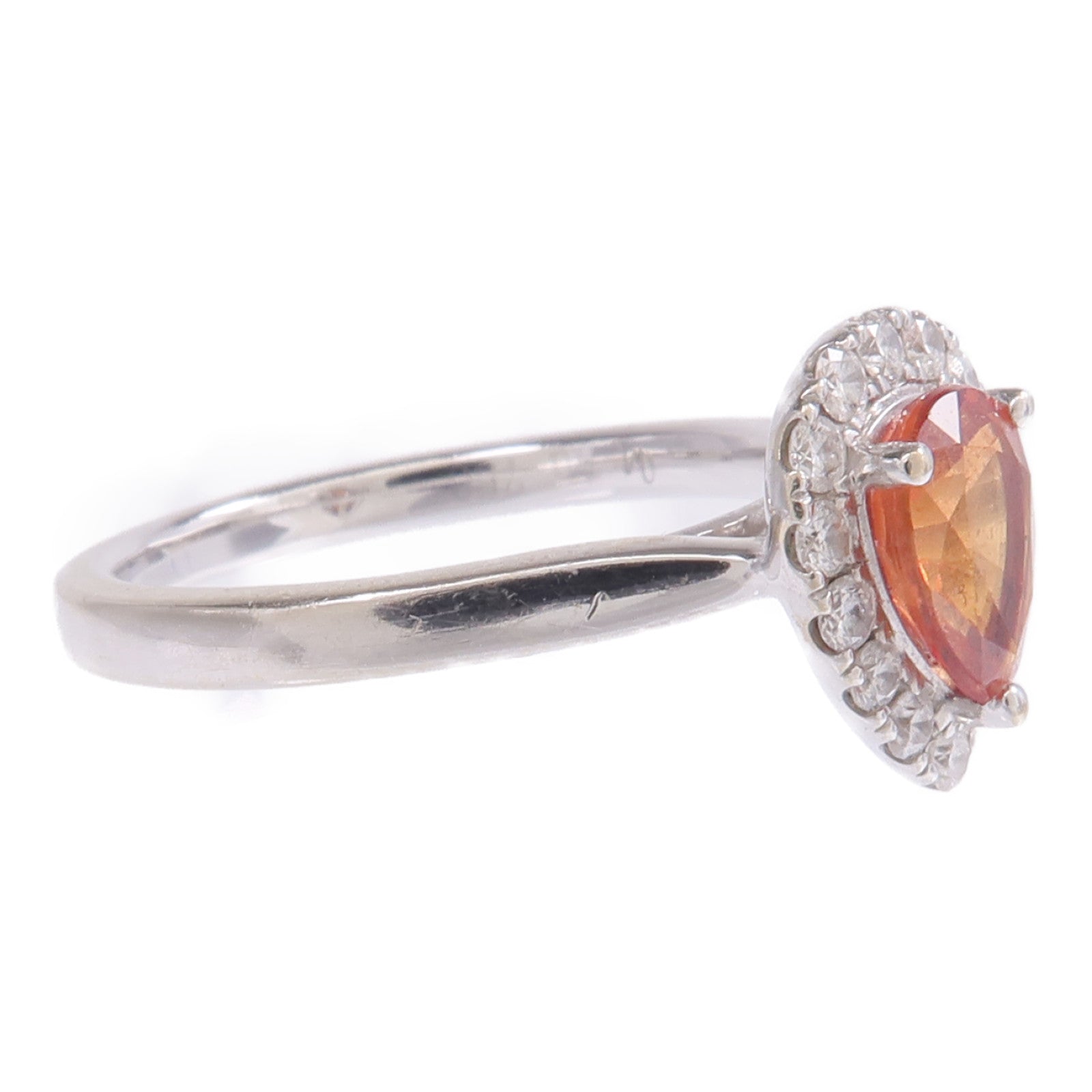 JEWELRY 18K白金Color Stone Diamond Ring彩色寶石/鑽石戒指US#5.5