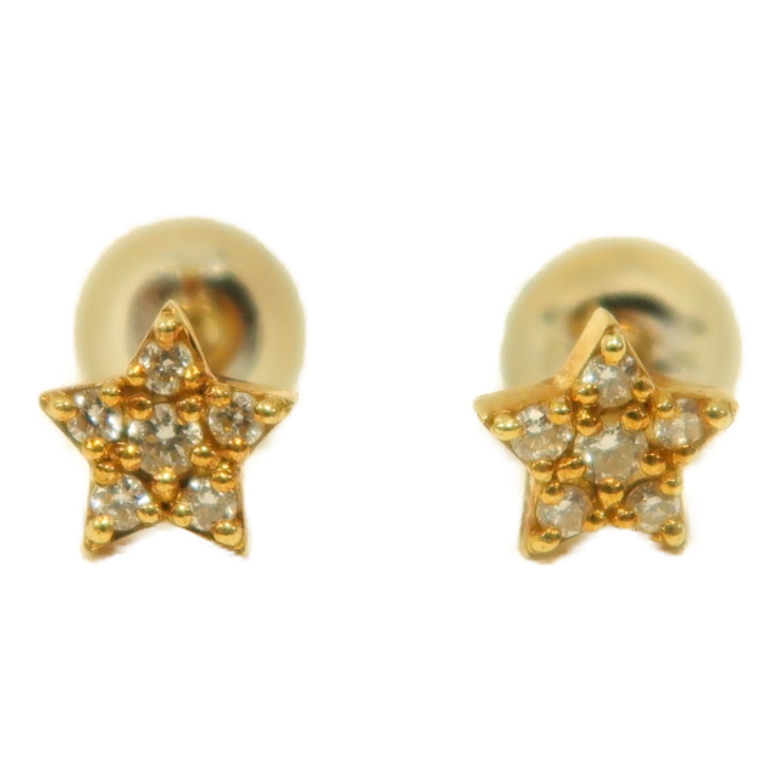 JEWELRY 18K黃金Diamond Earrings鑽石耳環金色