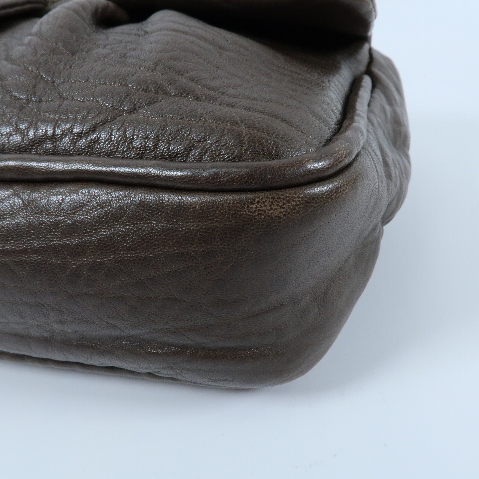 CHANEL 牛皮皮革Shoulder Bag銀扣鏈帶肩背袋