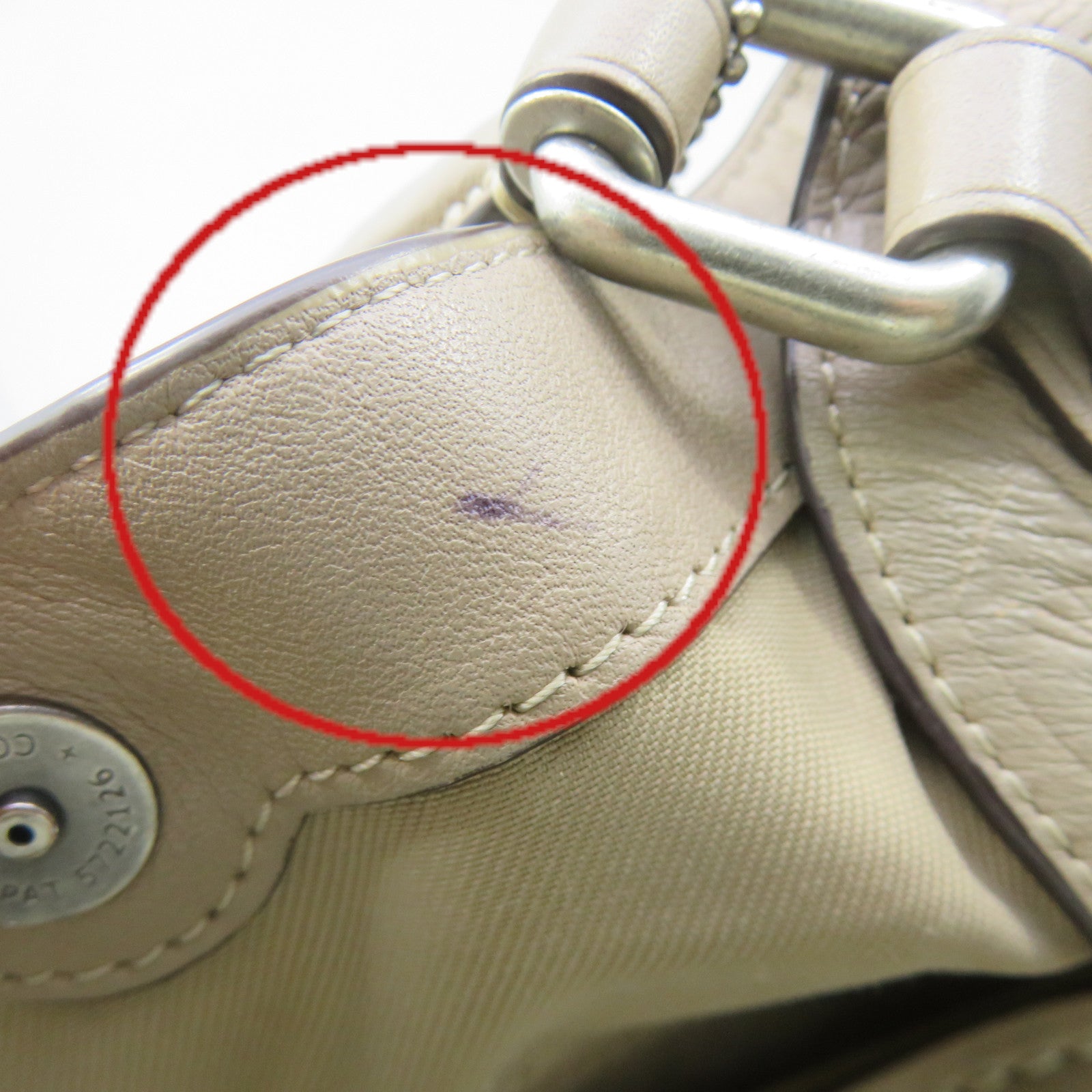 COACH 牛皮皮革Shoulder Bag肩背袋灰色