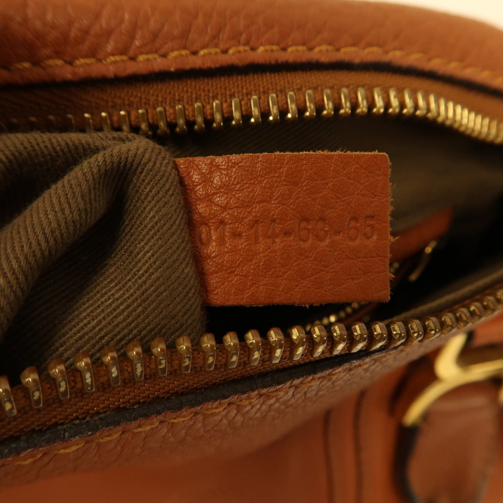 Chloe 牛皮皮革Shoulder Bag金扣肩背袋啡色