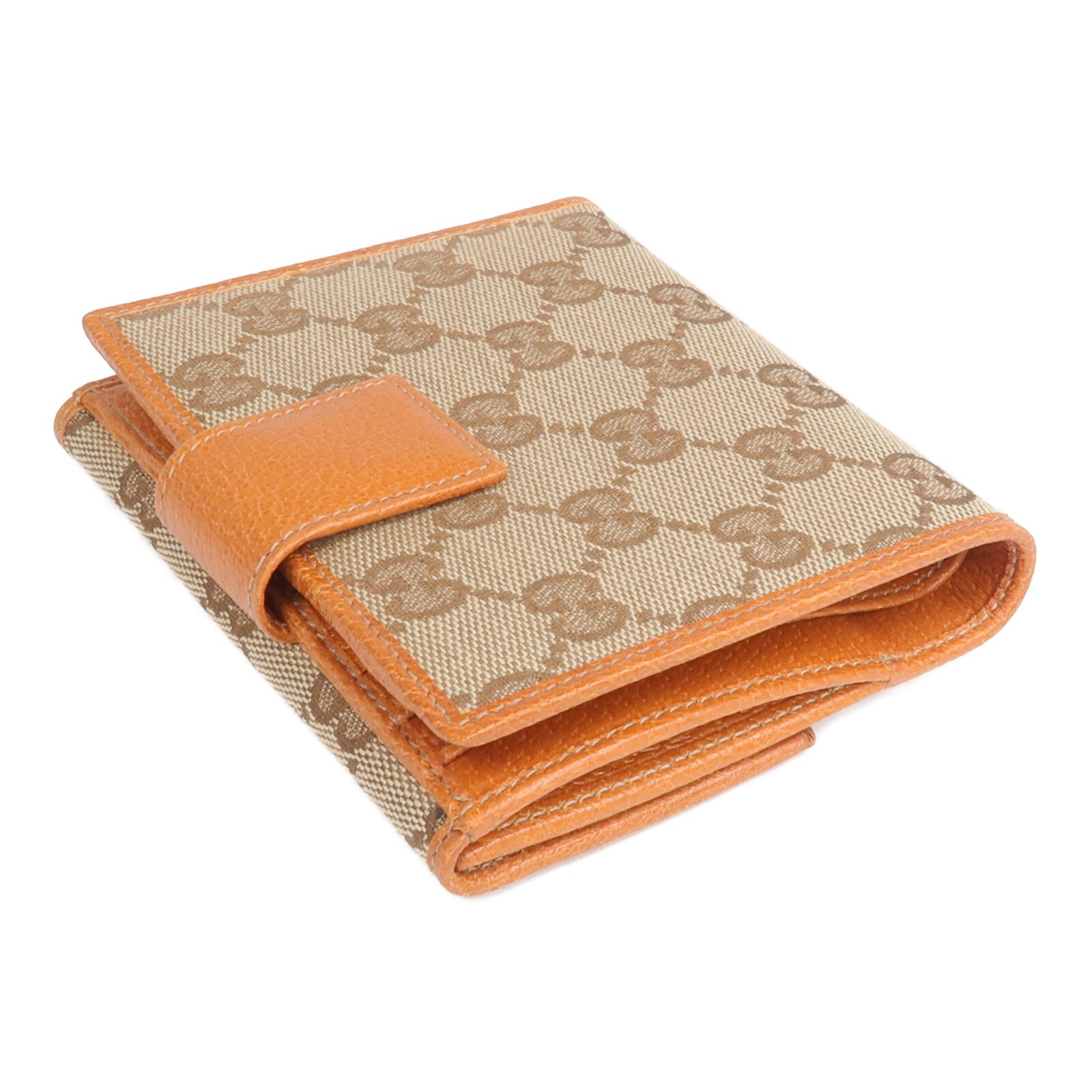 GUCCI 帆布/皮革Wallet金扣錢包