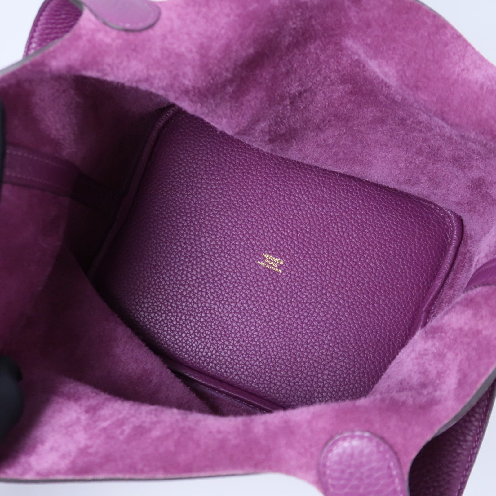 HERMES Clemence皮革Picotin MM扣手挽袋Anemone
