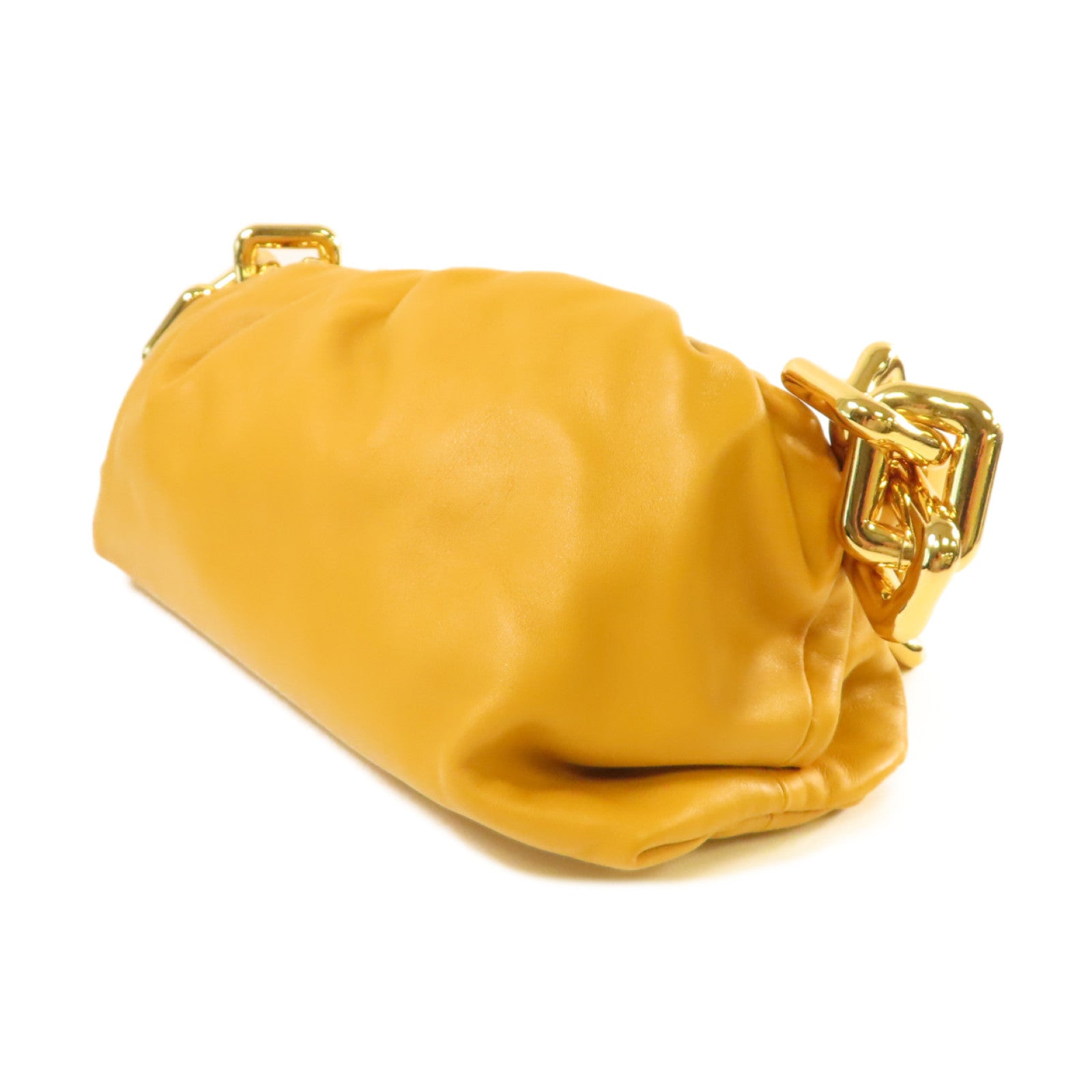BOTTEGA VENETA 【激減優惠】牛皮皮革Chain Shoulder Bag鏈帶肩背袋芥末色