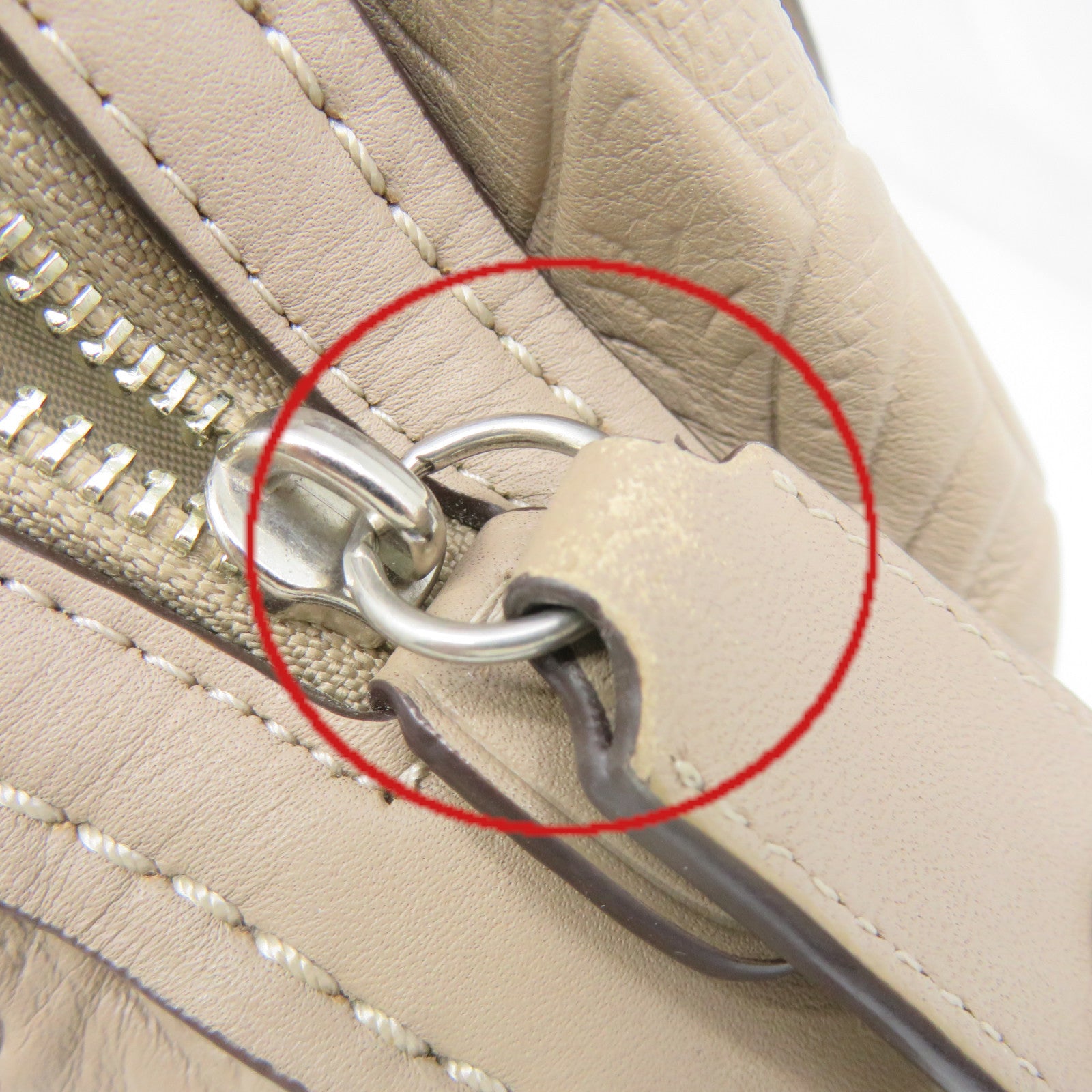 COACH 牛皮皮革Shoulder Bag肩背袋灰色