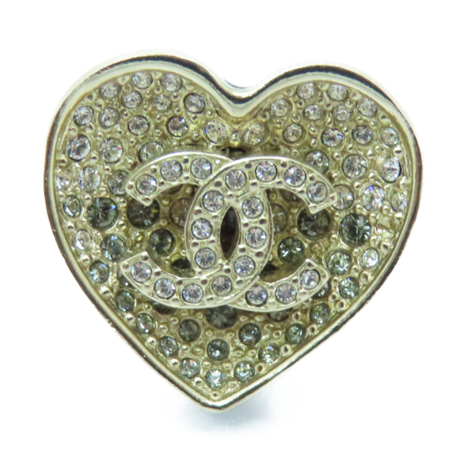CHANEL 【激減優惠】金屬Ring戒指金色/黒色US#6