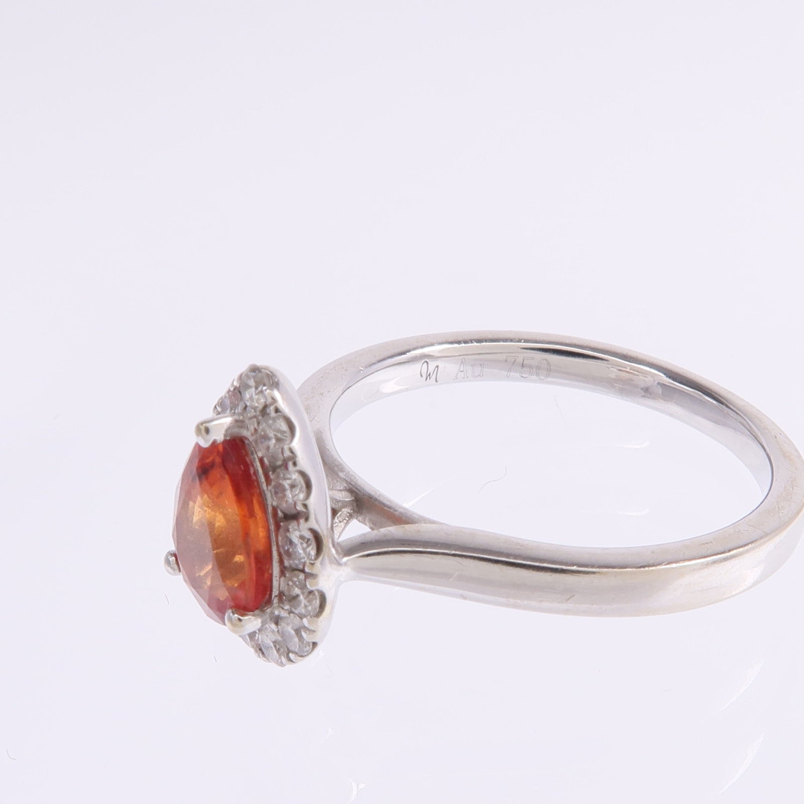 JEWELRY 18K白金Color Stone Diamond Ring彩色寶石/鑽石戒指US#5.5