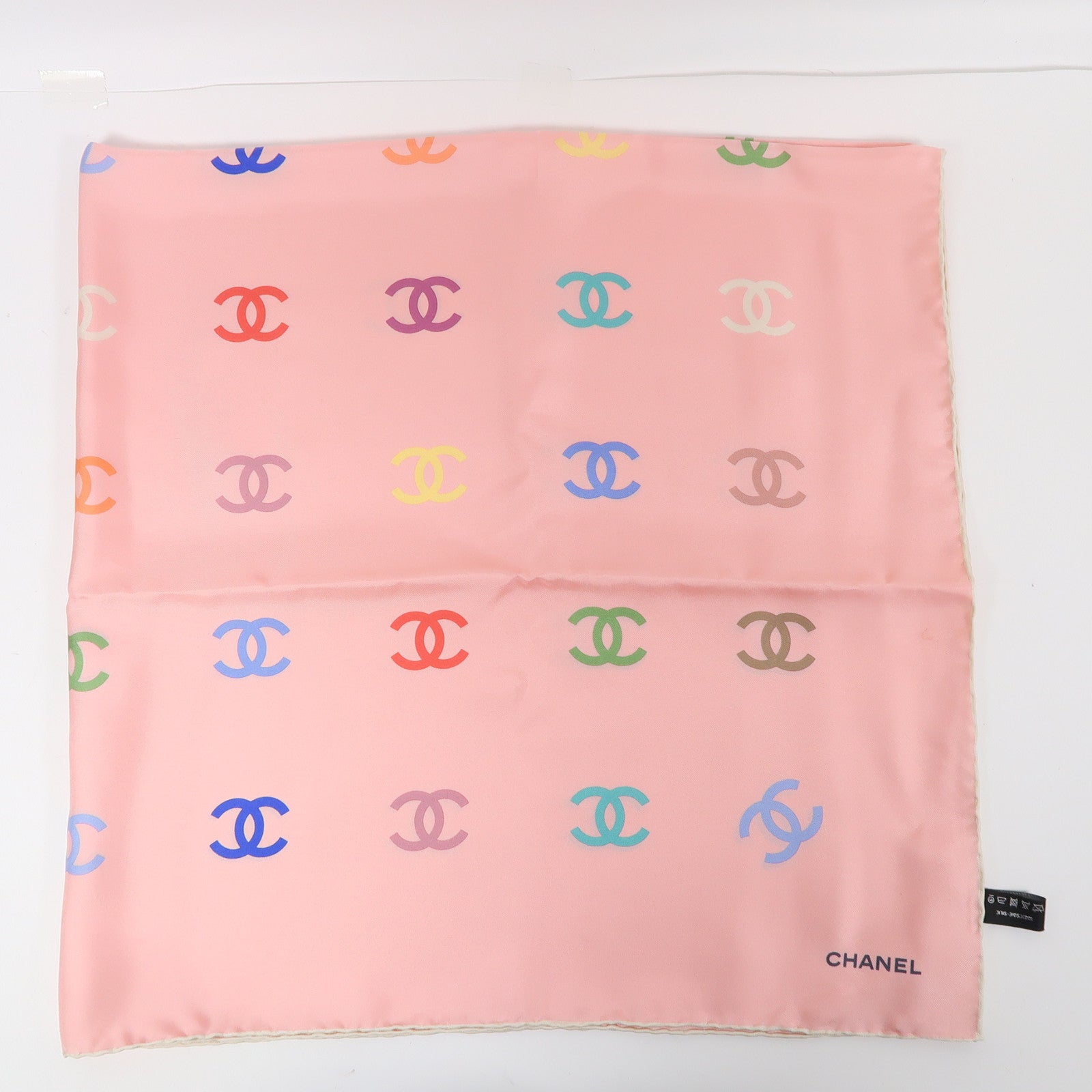 CHANEL 絲質Scarf絲巾粉紅色