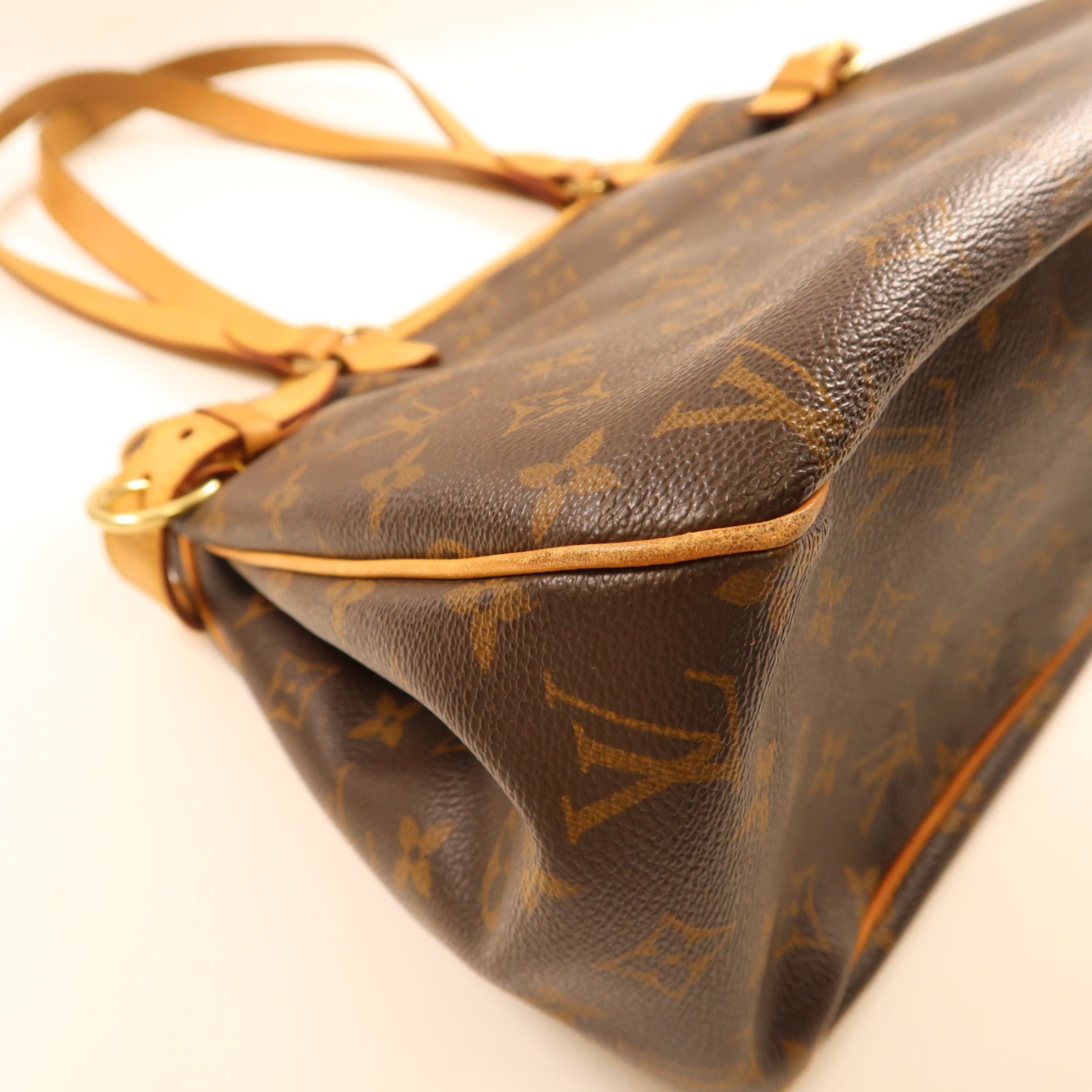 LOUIS VUITTON Monogram Batignolles Horizontal金扣肩背袋棕色