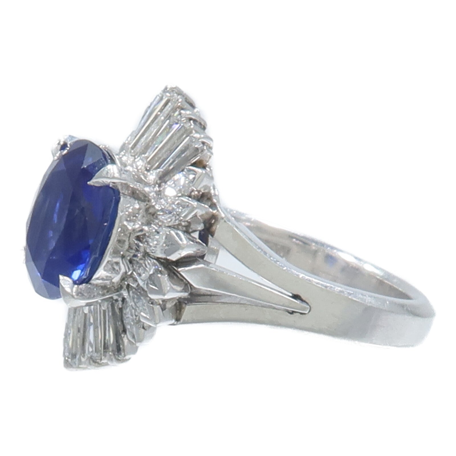 JEWELRY PT900鉑金Sapphire Diamond Ring藍寶石/鑽石戒指