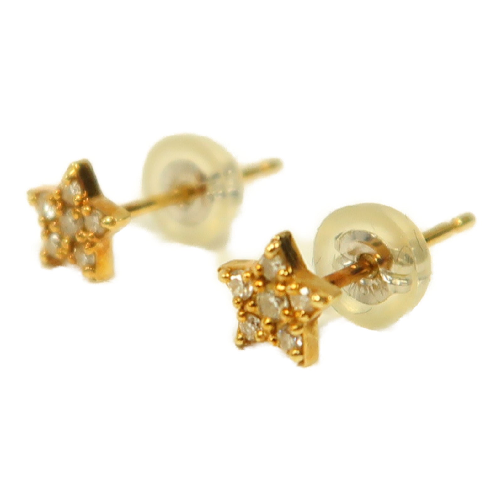 JEWELRY 18K黃金Diamond Earrings鑽石耳環金色