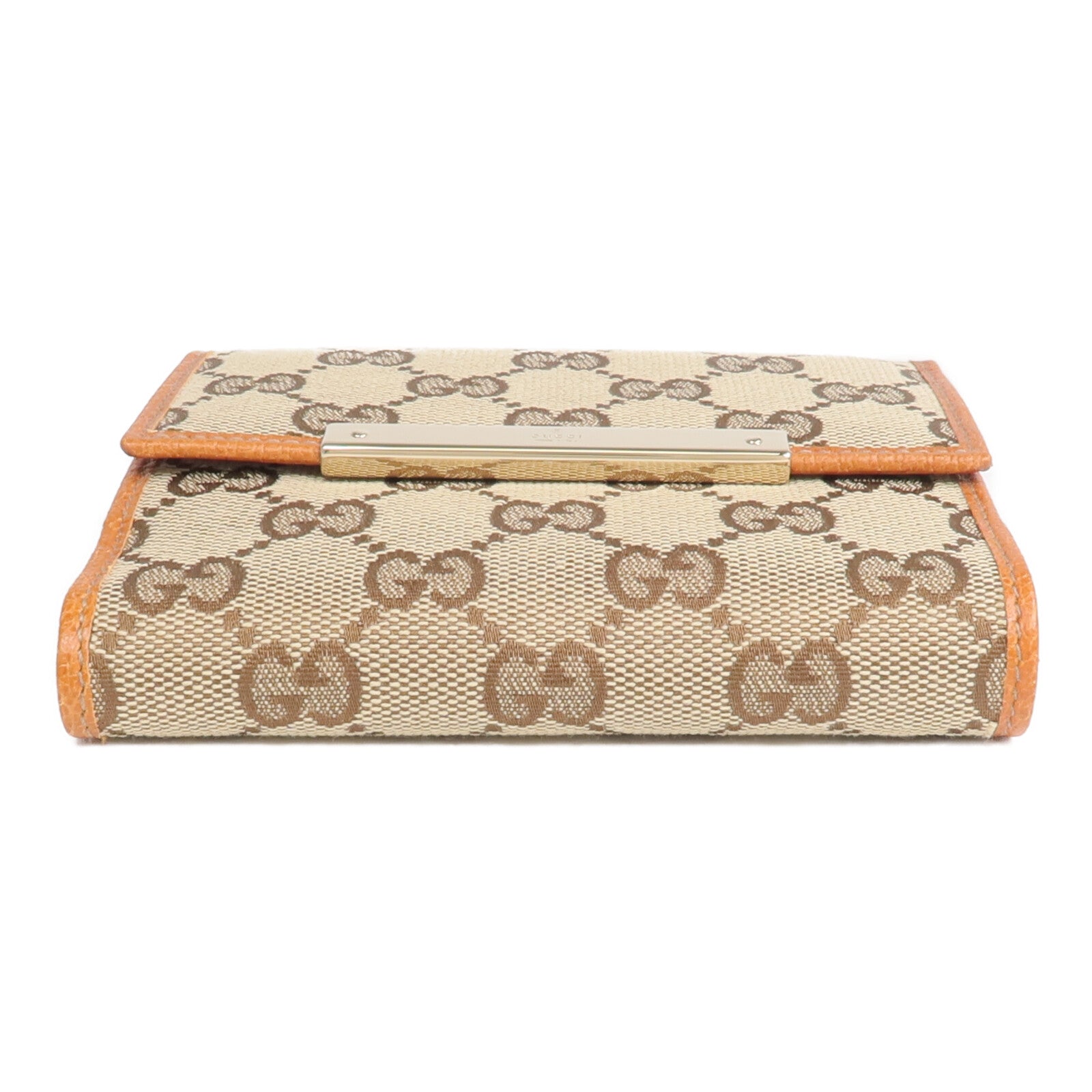GUCCI 帆布/皮革Wallet金扣錢包