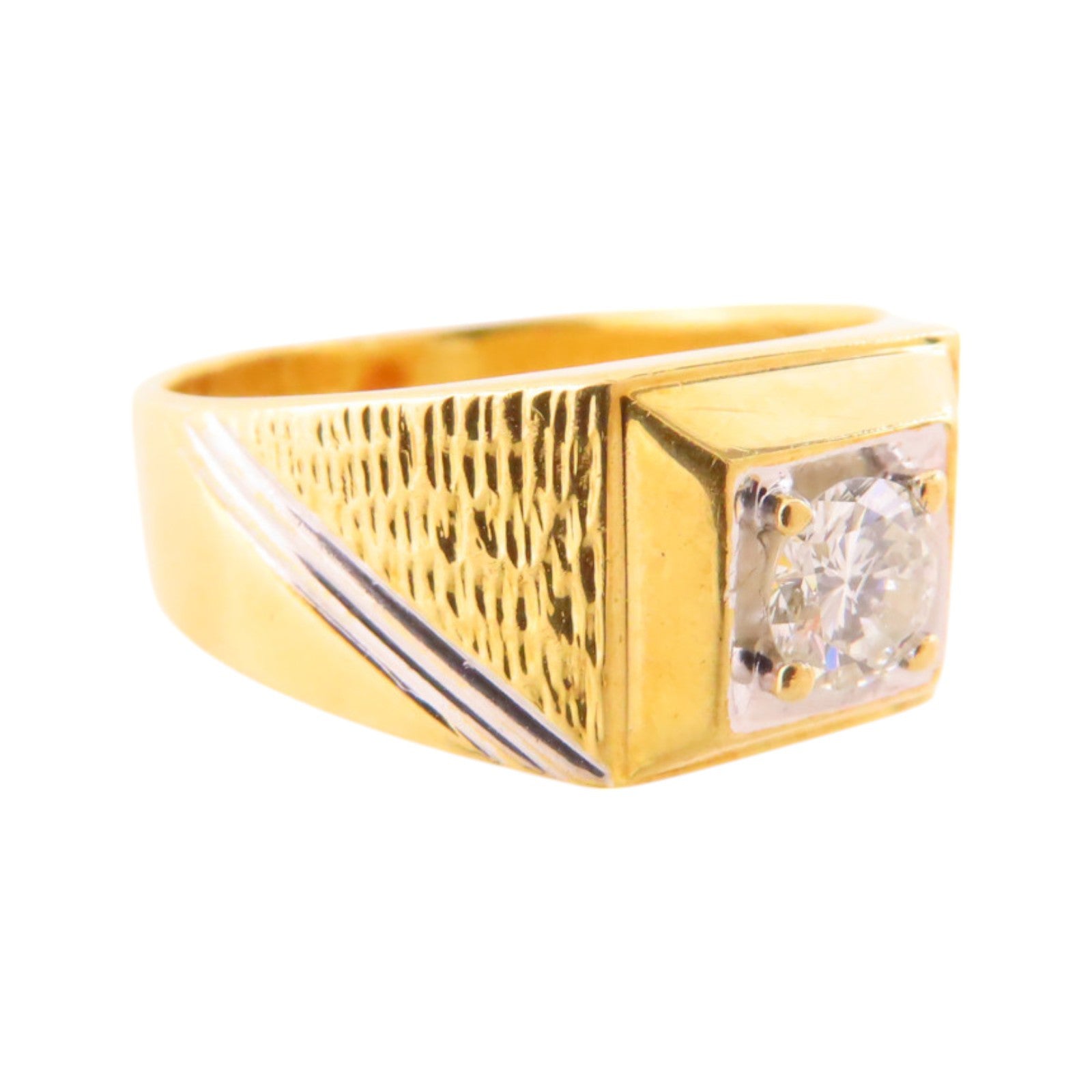 JEWELRY 18K黃金/白金/鑽石Diamond Ring戒指US#6.25