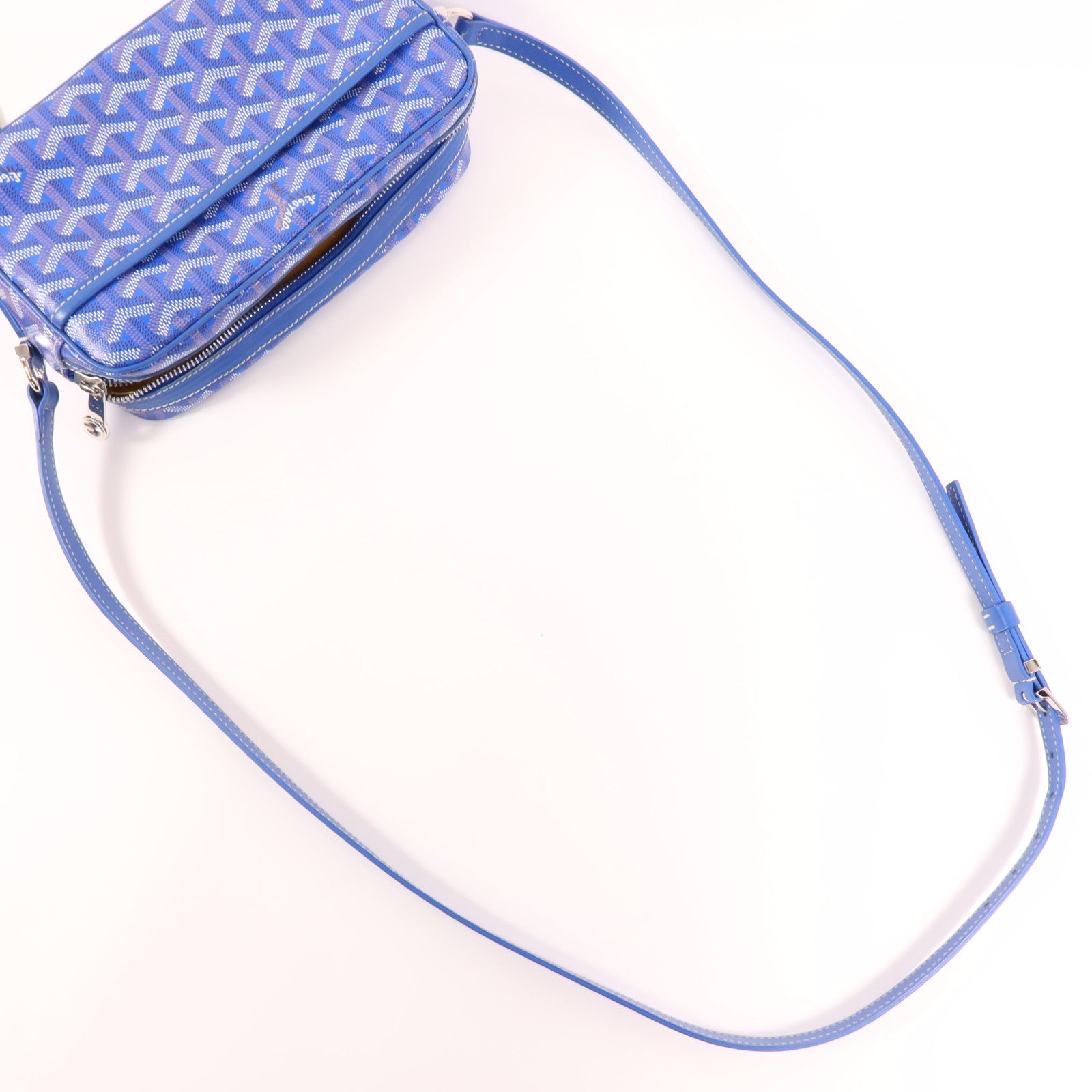 GOYARD 塗層帆布Sac Cap Vert銀扣肩背袋