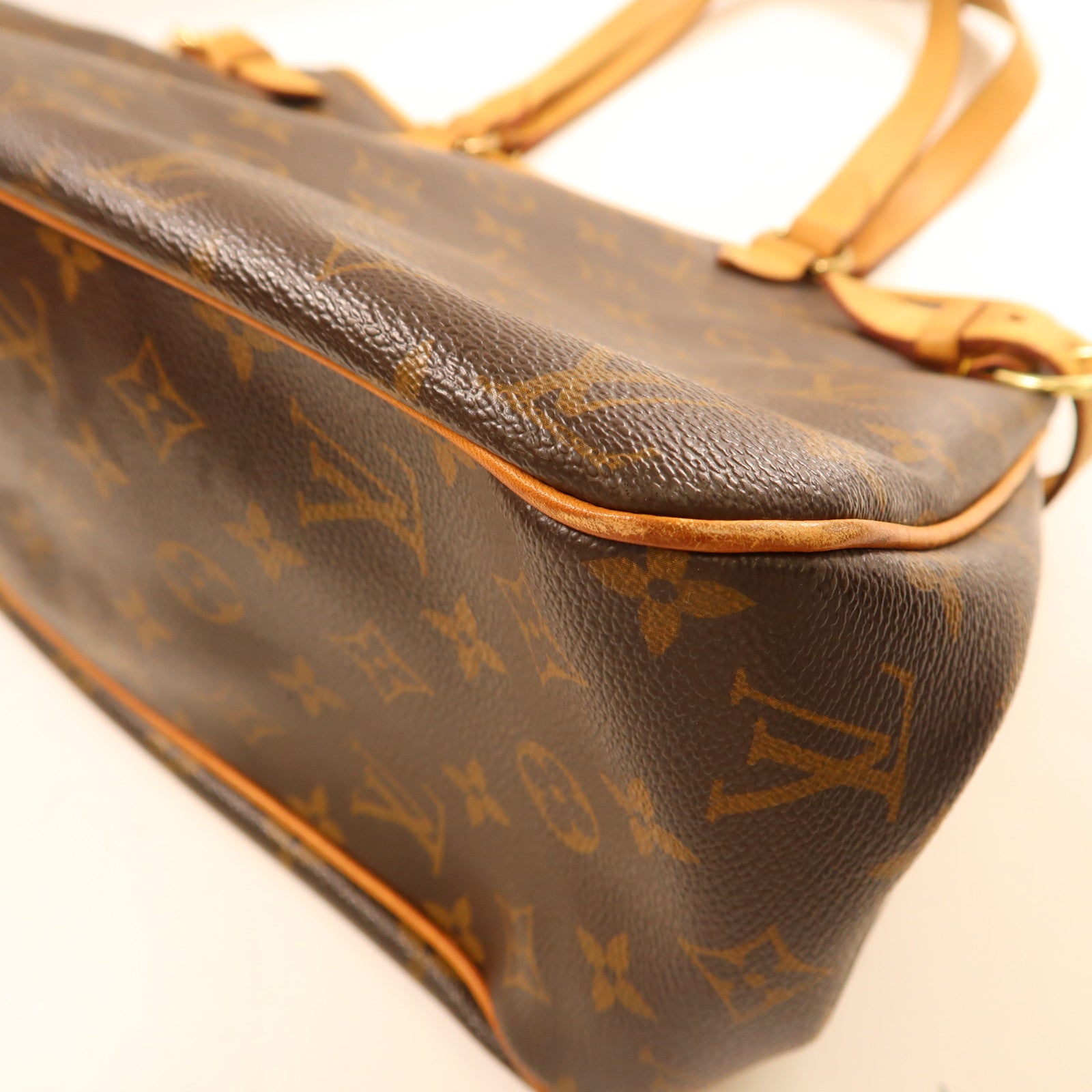 LOUIS VUITTON Monogram Batignolles Horizontal金扣肩背袋棕色
