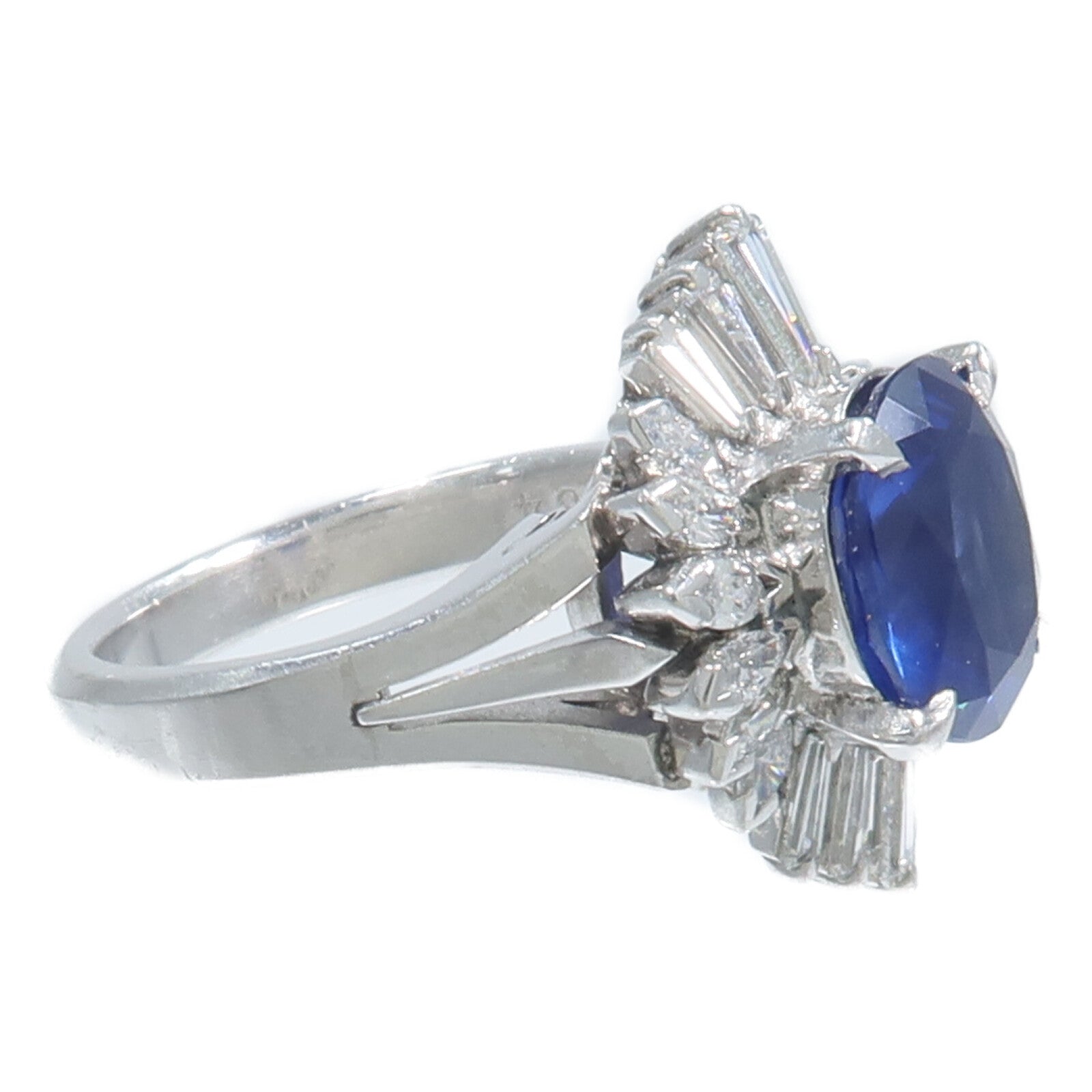 JEWELRY PT900鉑金Sapphire Diamond Ring藍寶石/鑽石戒指