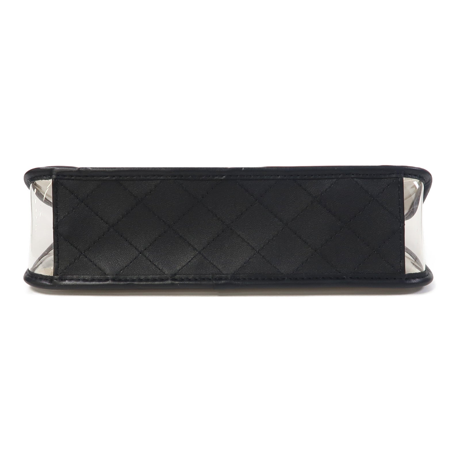 CHANEL PVC 2 Way Shoulder金扣手挽肩背兩用袋透明/黑色/白色
