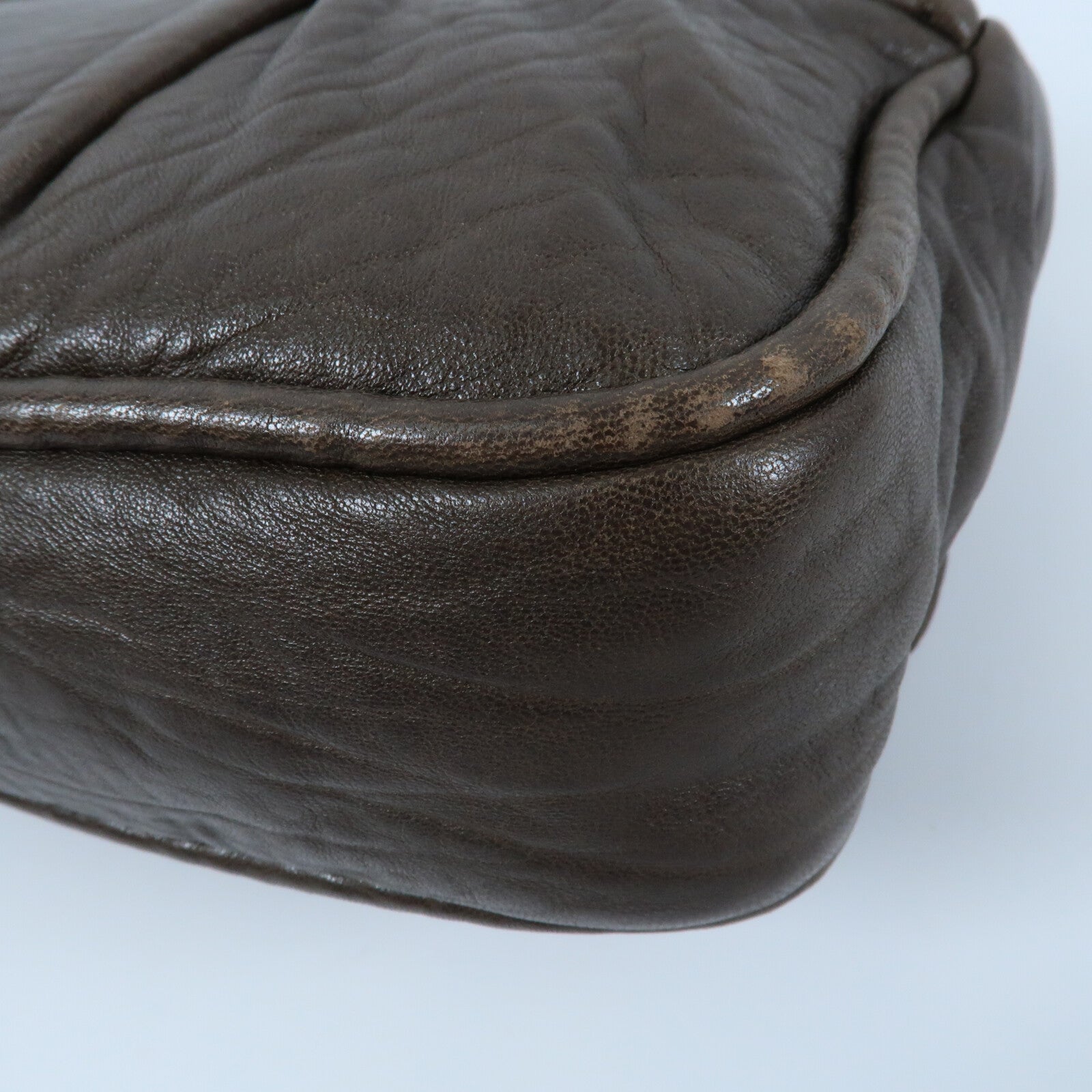 CHANEL 牛皮皮革Shoulder Bag銀扣鏈帶肩背袋