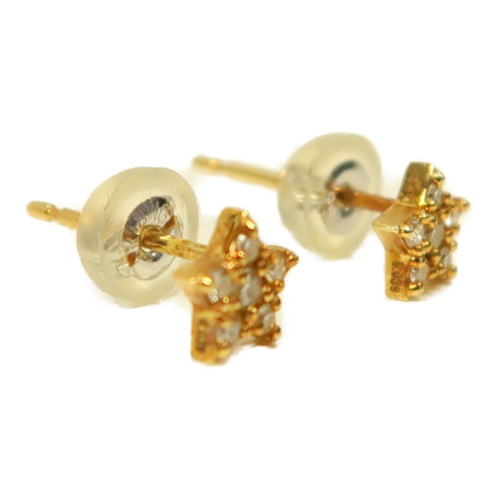 JEWELRY 18K黃金Diamond Earrings鑽石耳環金色
