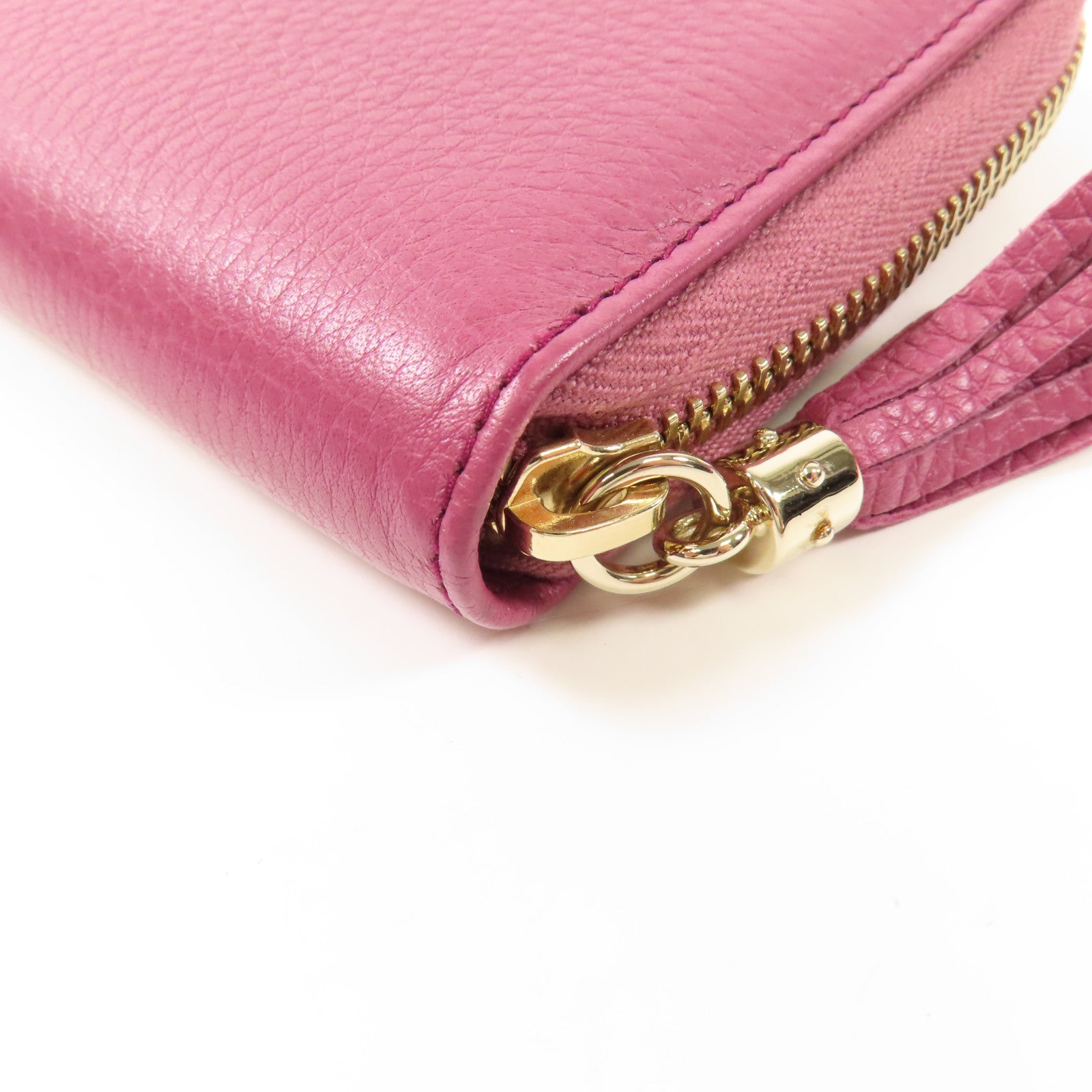 GUCCI GG GHW Wallet Calfskin Leather 354286 Purple