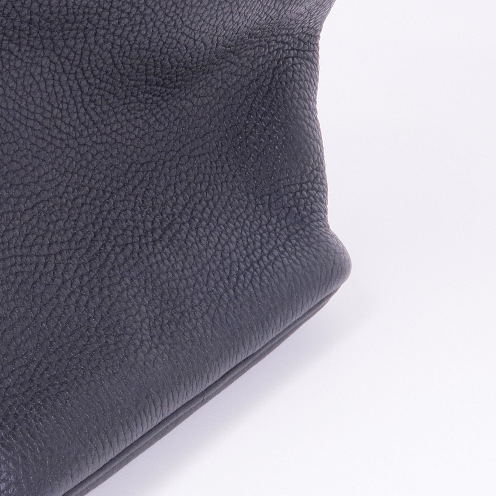 HERMES Clemence皮革Picotin MM銀扣手挽袋89 Noir