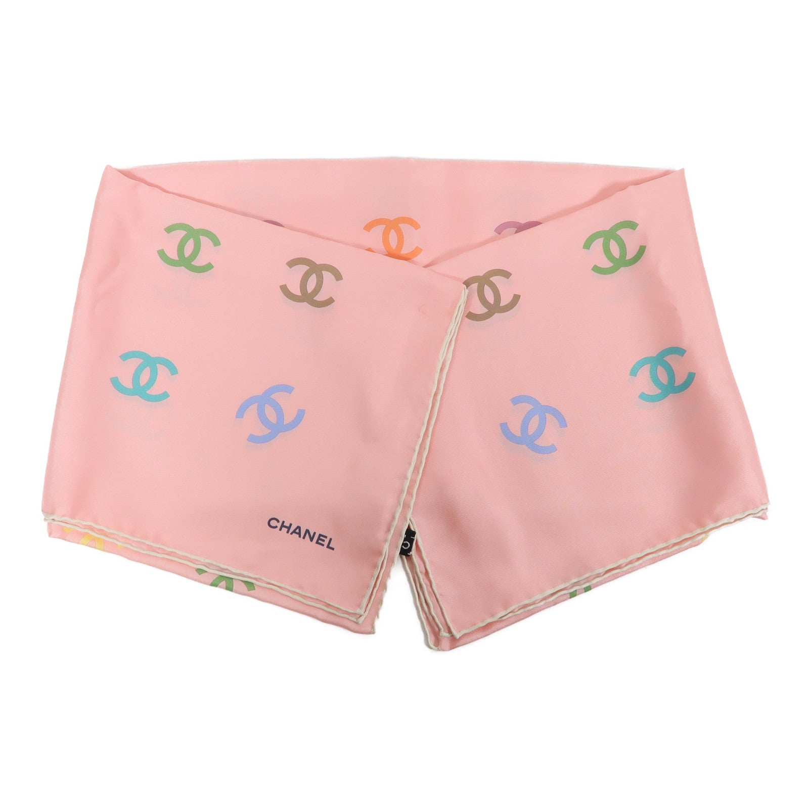CHANEL 絲質Scarf絲巾粉紅色