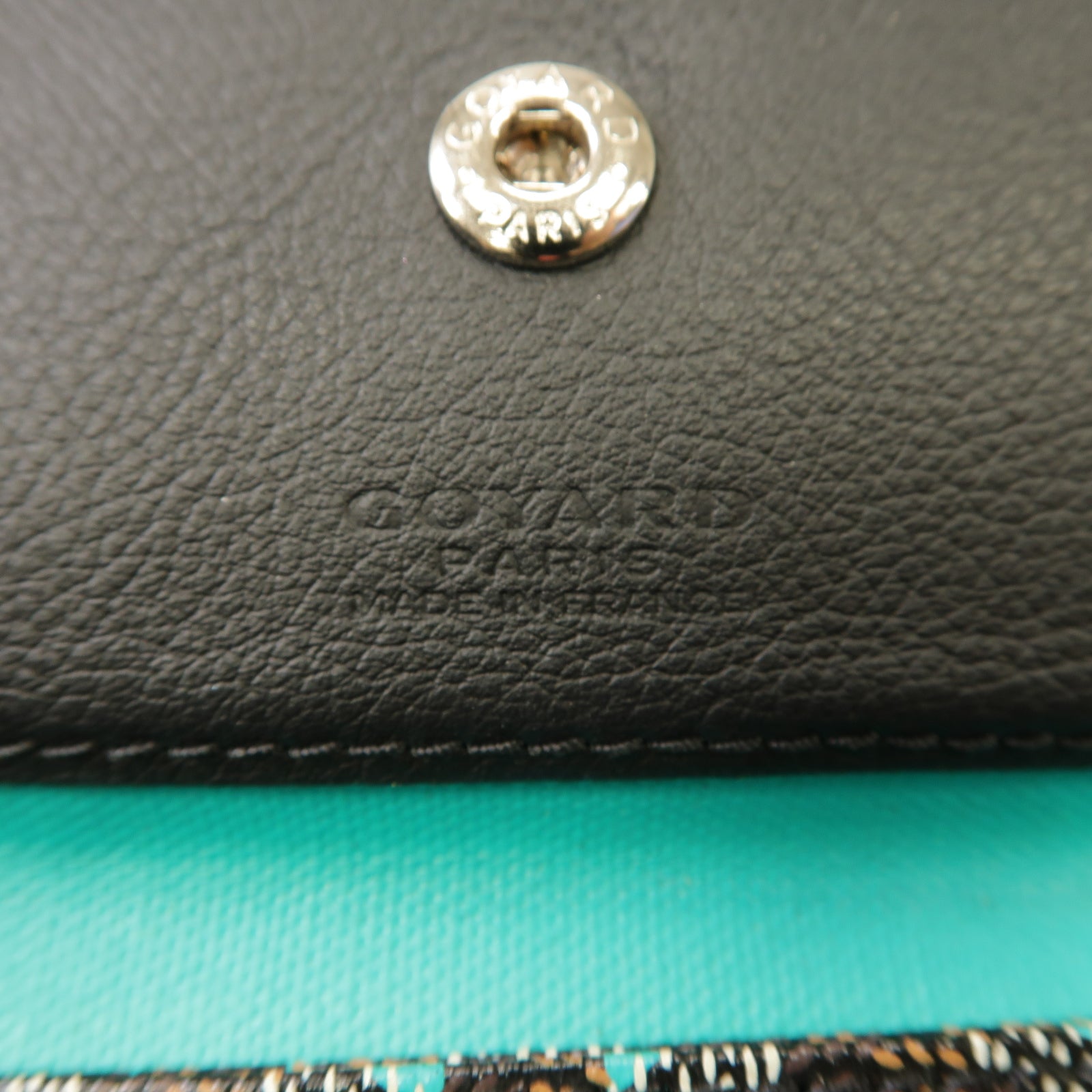 GOYARD 塗層帆布Saint Louis Claire-Voie PM Bag銀扣肩背袋黑色/綠色