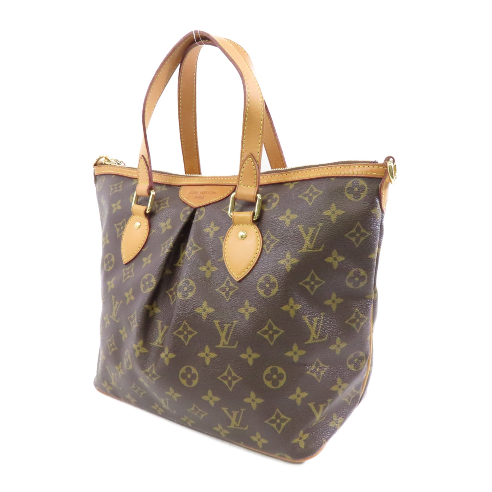 LOUIS VUITTON Monogram Palermo PM金扣手挽肩背兩用袋啡色