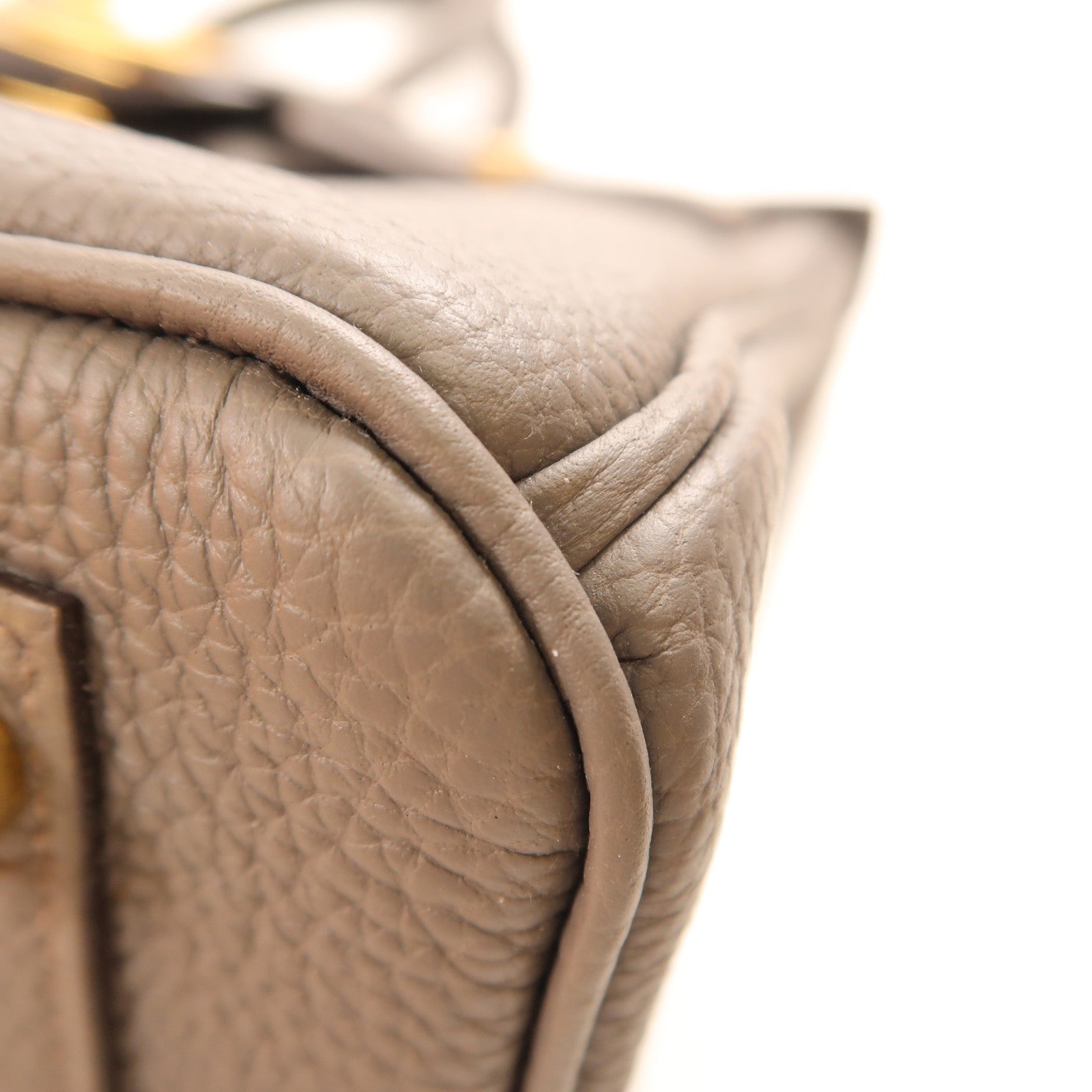HERMES Togo皮革Birkin 25金扣手挽袋Gris Etain