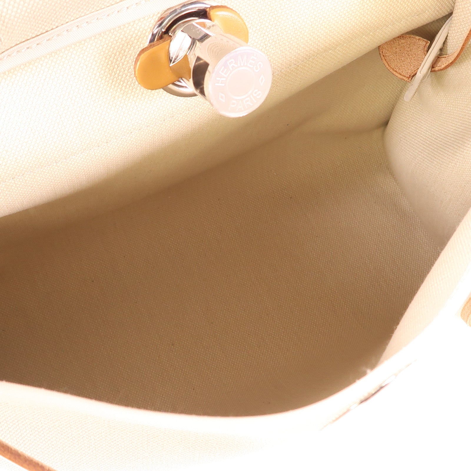 HERMES 帆布Herbag PM銀扣手挽肩背兩用袋