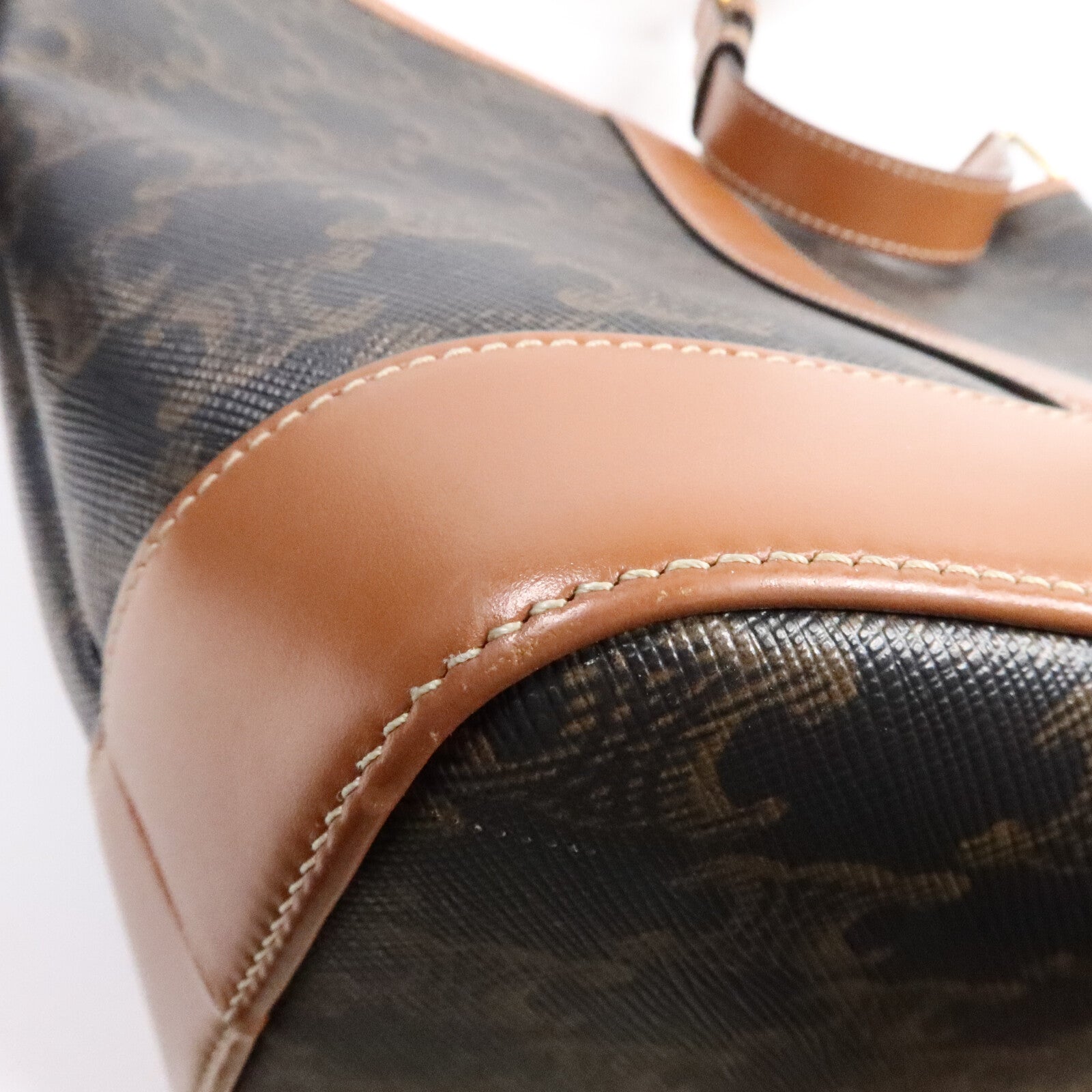 CELINE 塗層帆布Triomple Small Bucket Bag肩背袋