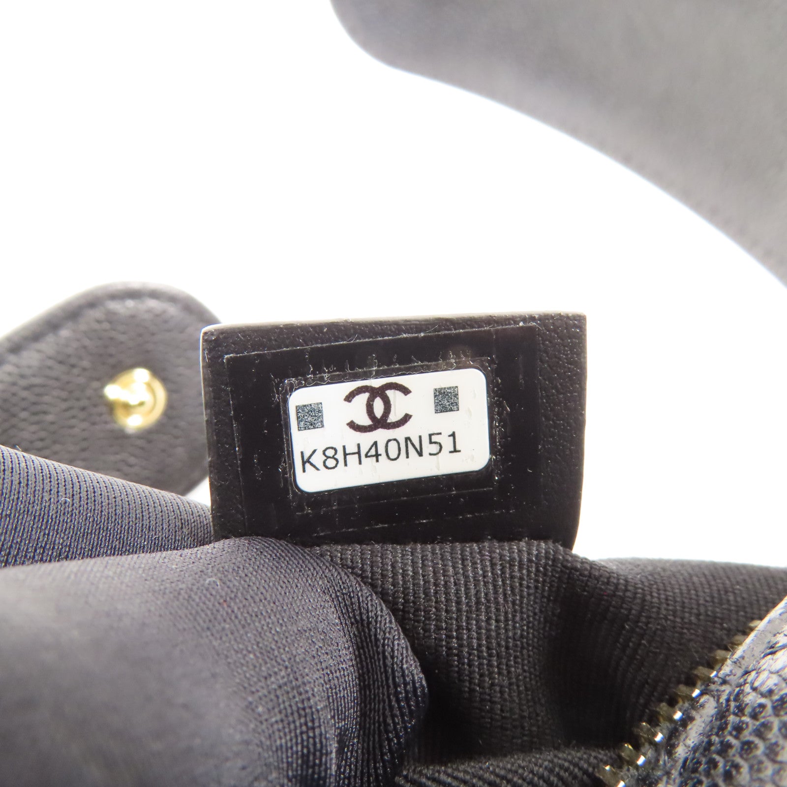 CHANEL 牛皮皮革Hobo Pouch金扣鏈帶手挽袋