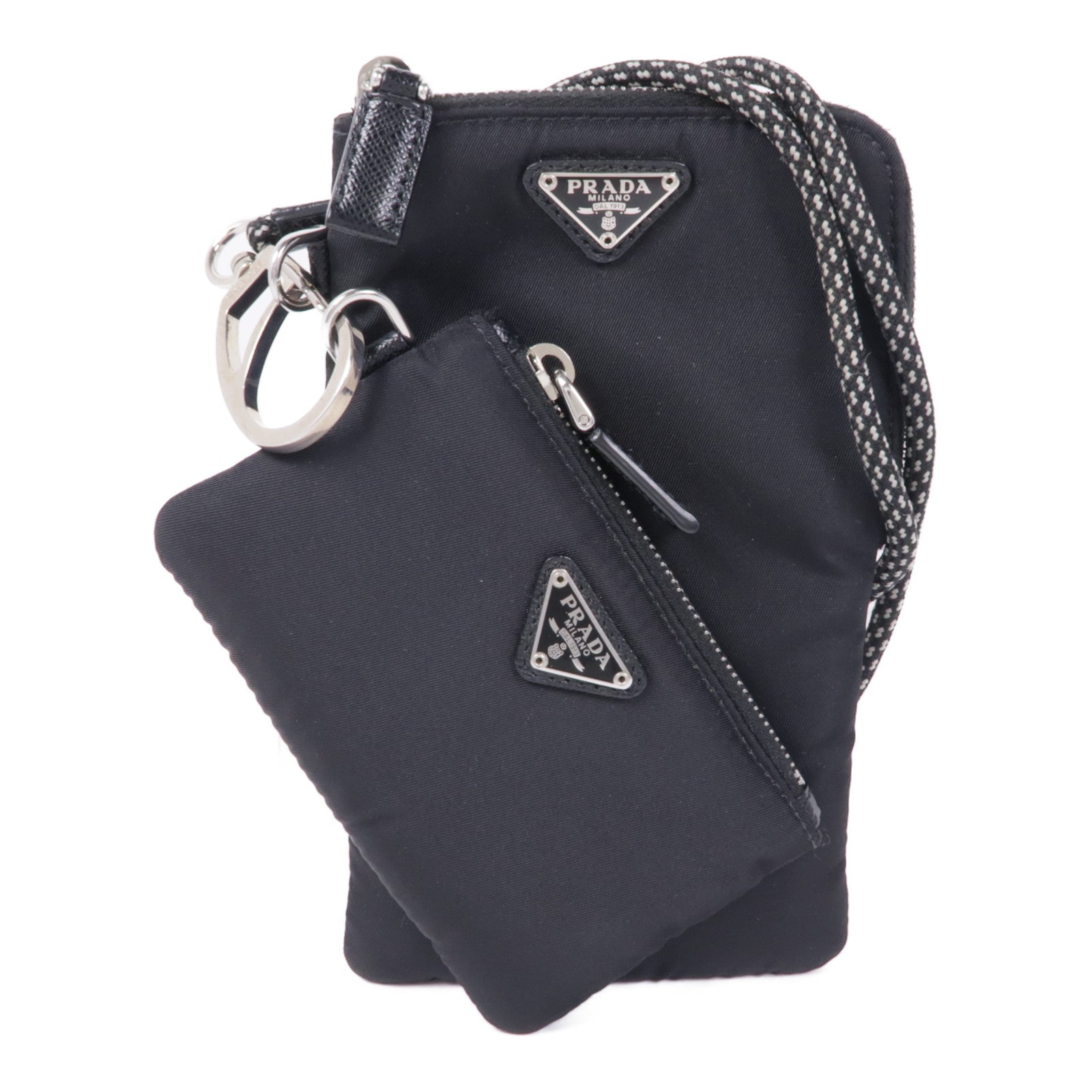 PRADA SHW Pouch Shoulder Bag Nylon Black