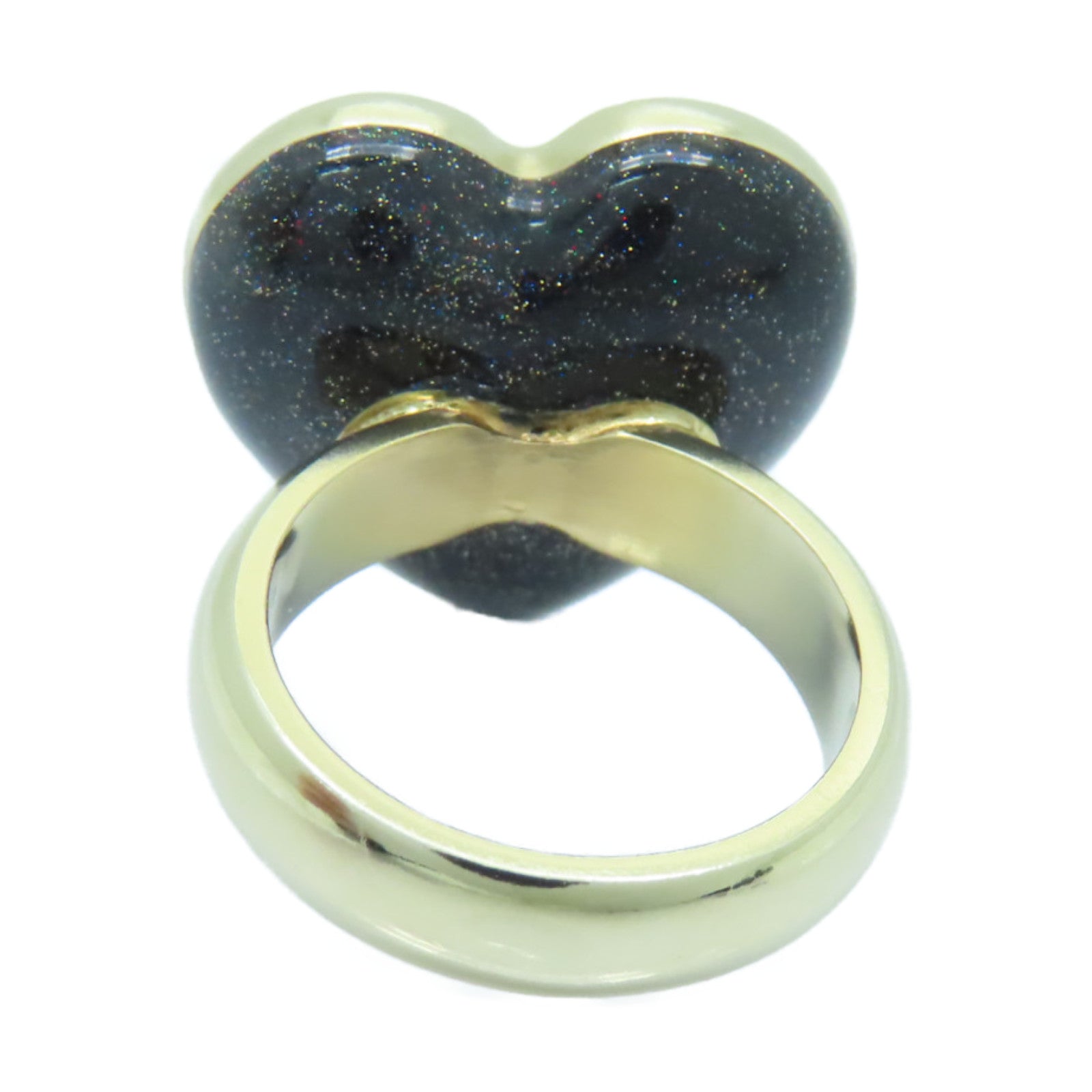 CHANEL 【激減優惠】金屬Ring戒指金色/黒色US#6