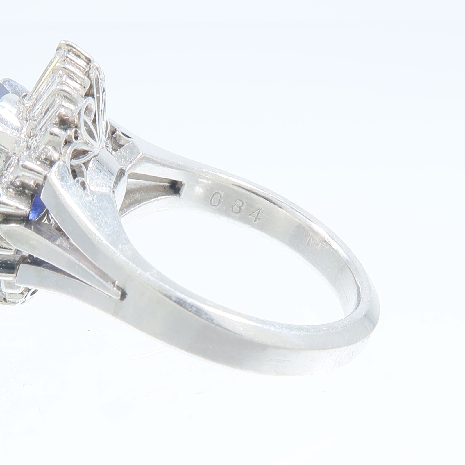 JEWELRY PT900鉑金Sapphire Diamond Ring藍寶石/鑽石戒指