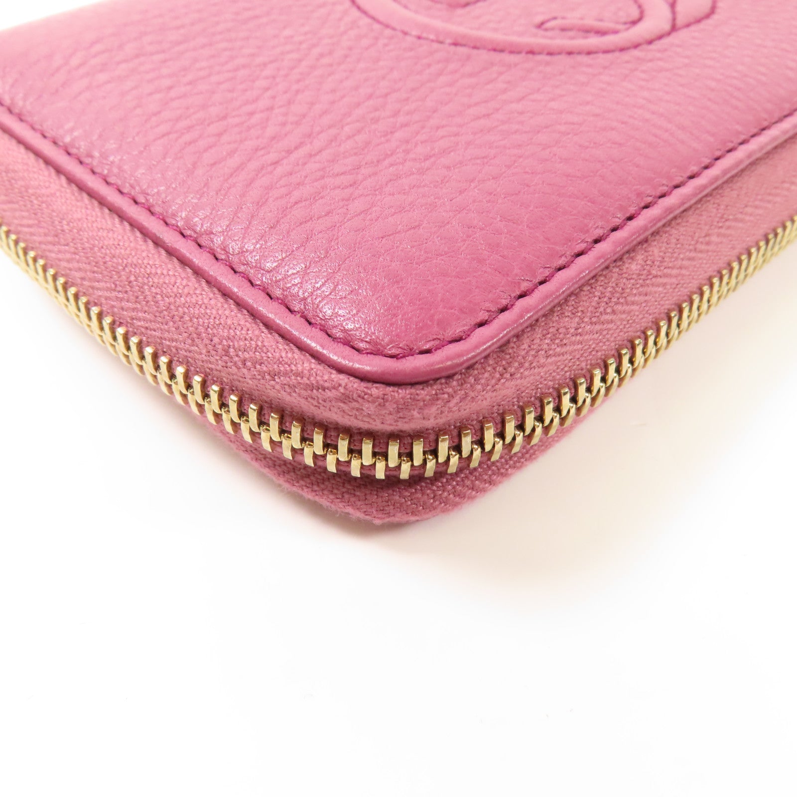 GUCCI GG GHW Wallet Calfskin Leather 354286 Purple