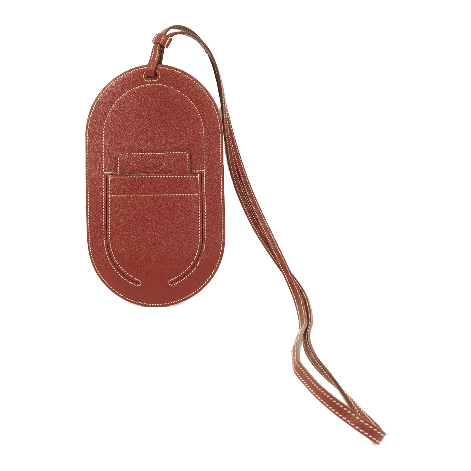 HERMES In The Loop Pouch Chevre Leather Rouge